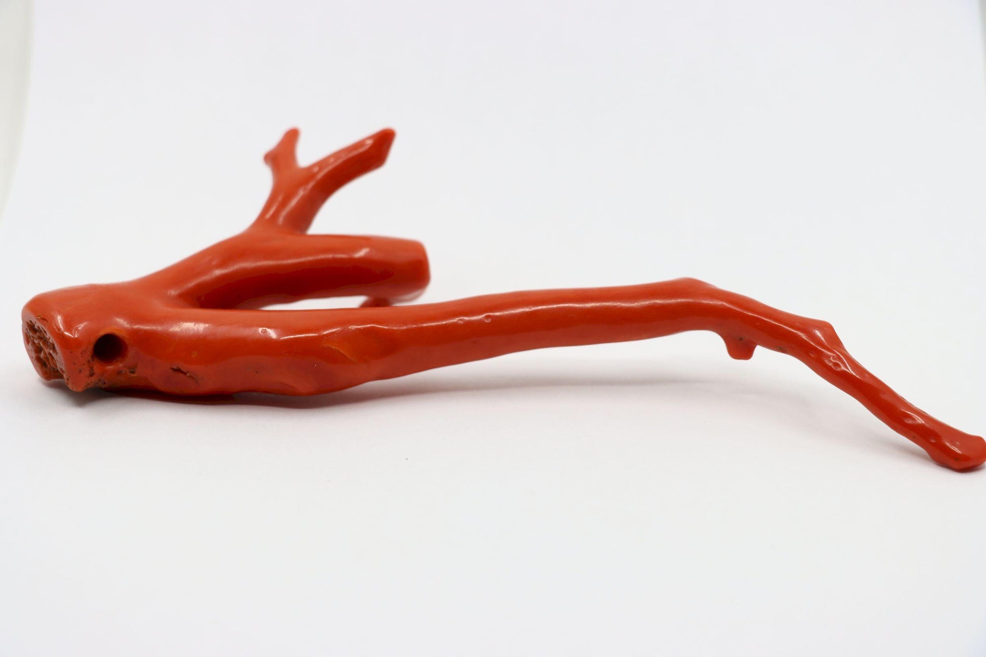Large Natural Red Coral Branch  Pendant