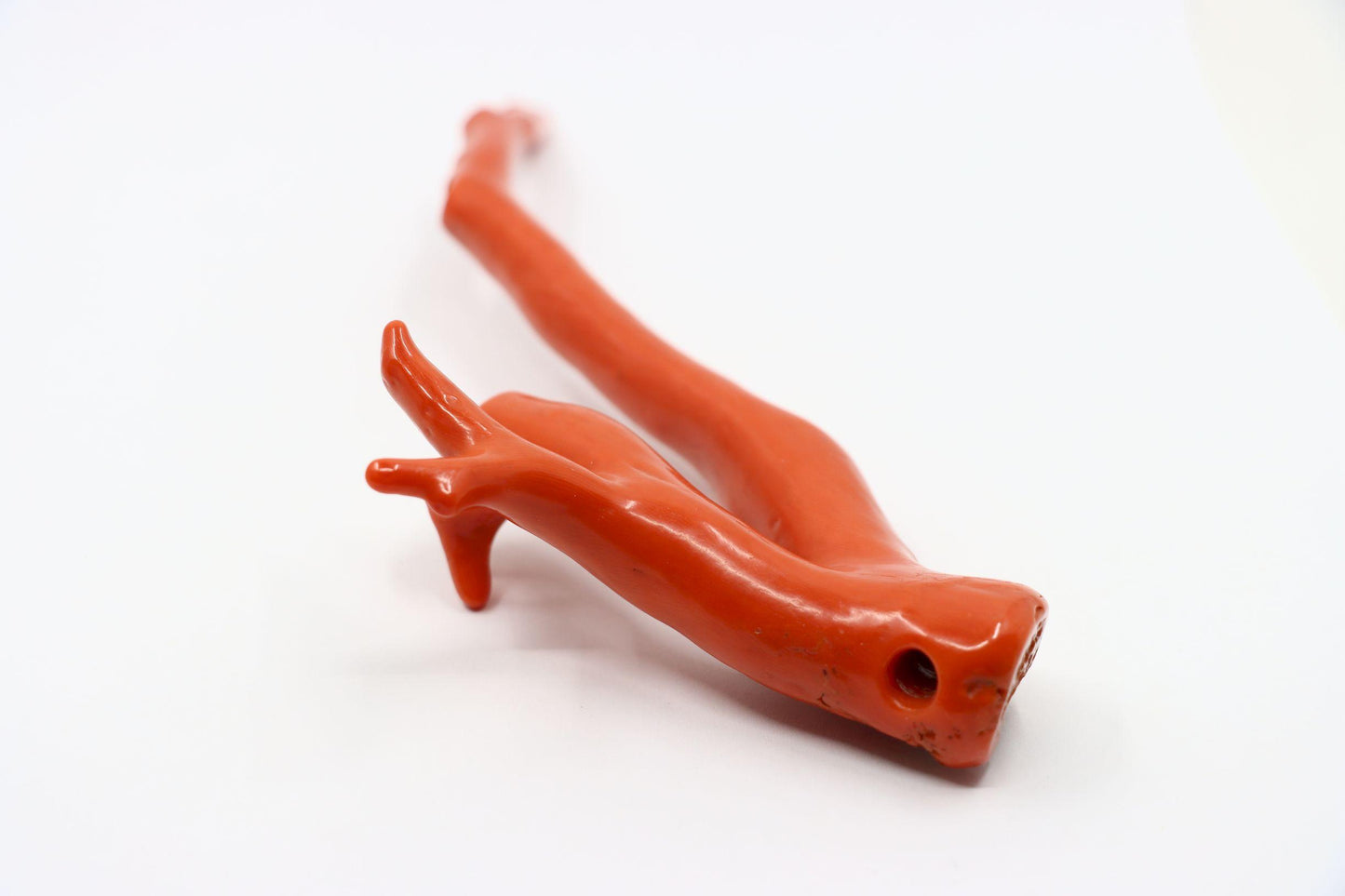 Large Natural Red Coral Branch  Pendant
