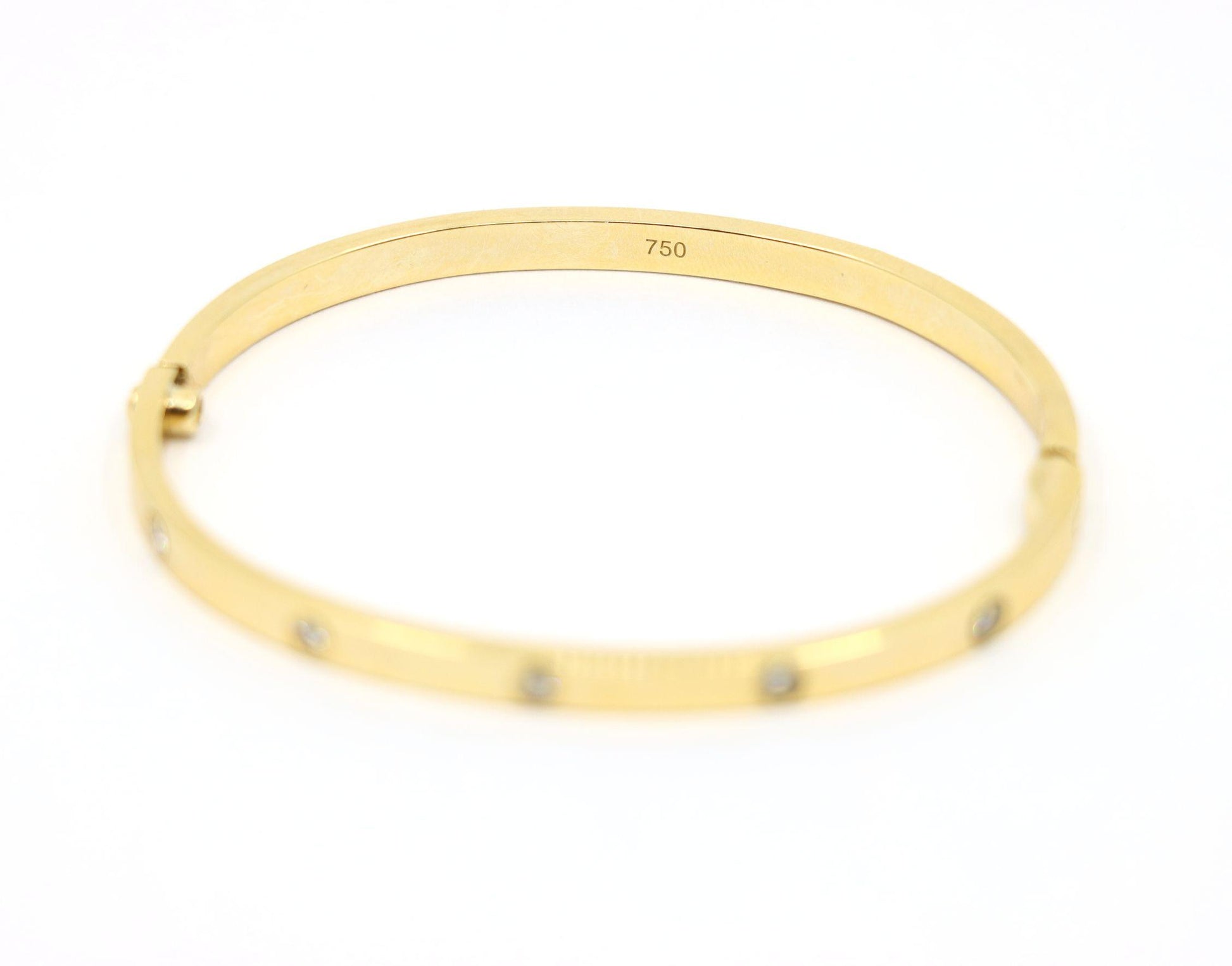 Cartier 18K Gold Classic LOVE Diamond Bracelet - 10 Diamonds