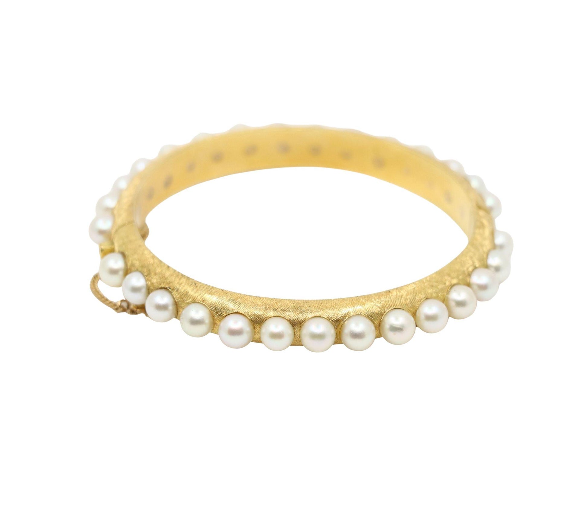 Vintage 18K Gold Pearl Bracelet