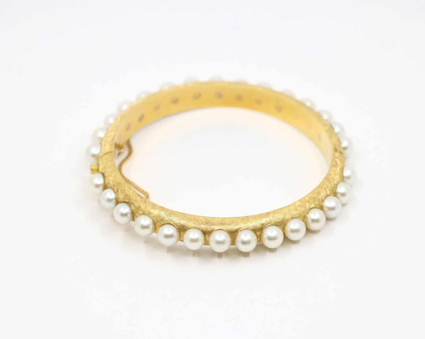 Vintage 18K Gold Pearl Bracelet