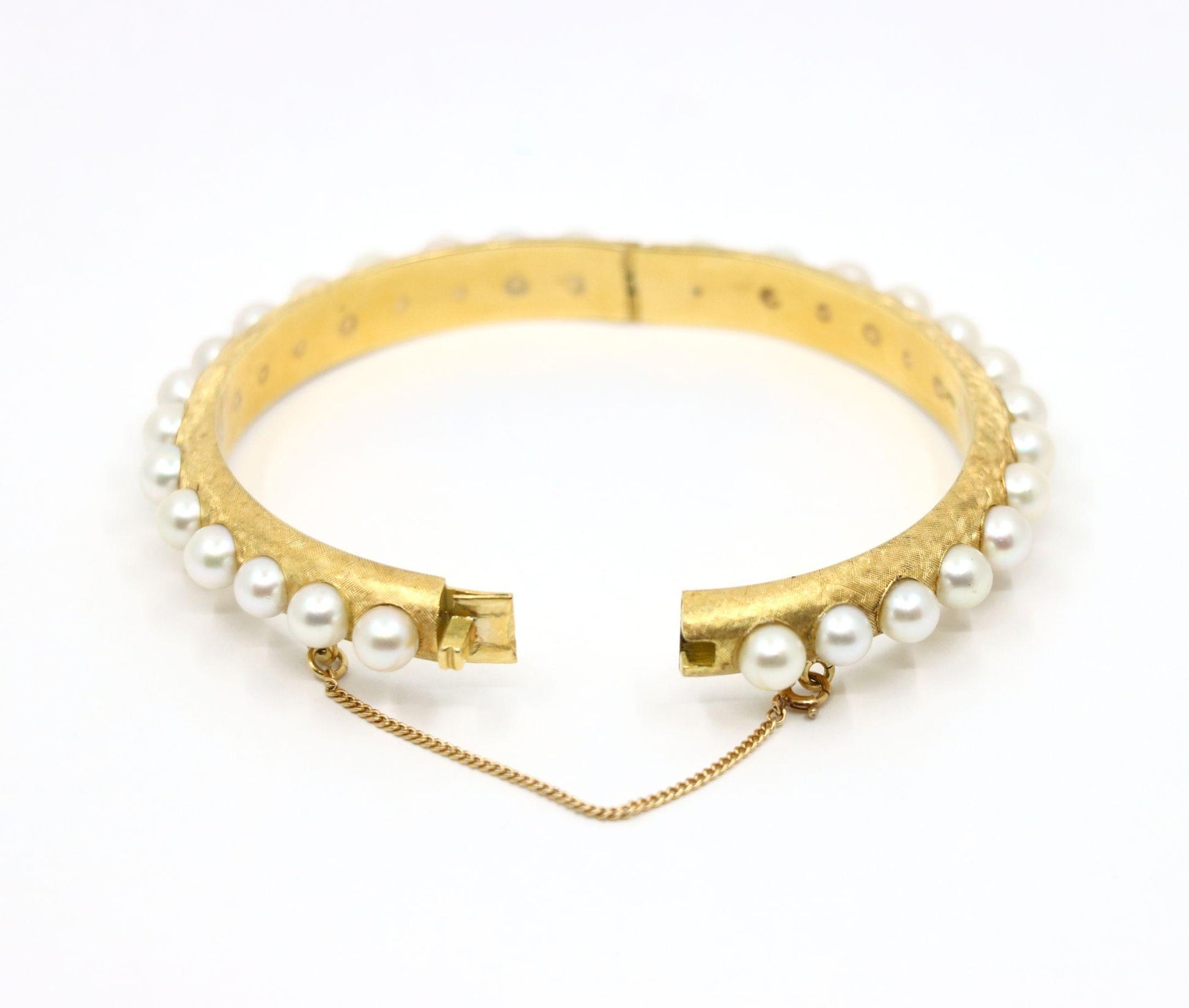 Vintage 18K Gold Pearl Bracelet