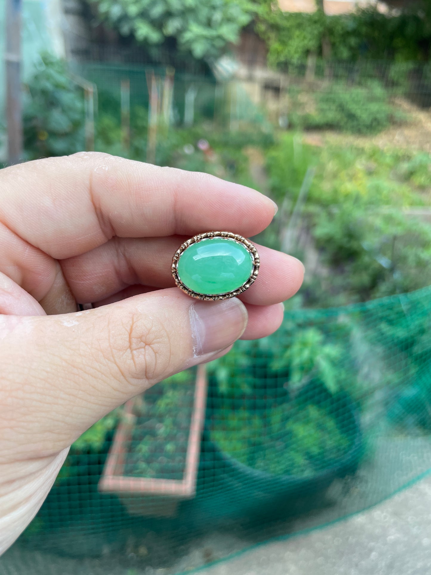 A Large GIA Certified Natural Jadeite Cabochon Ring - ON HOLD FOR CLIENT