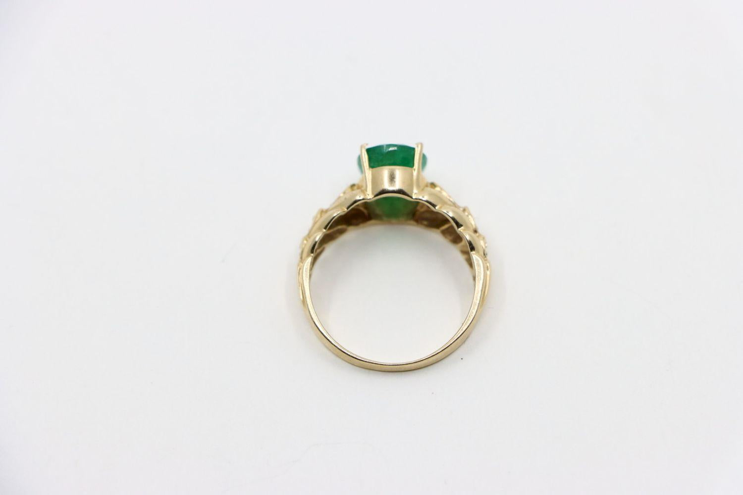 Vintage 14K Gold Emerald Ring