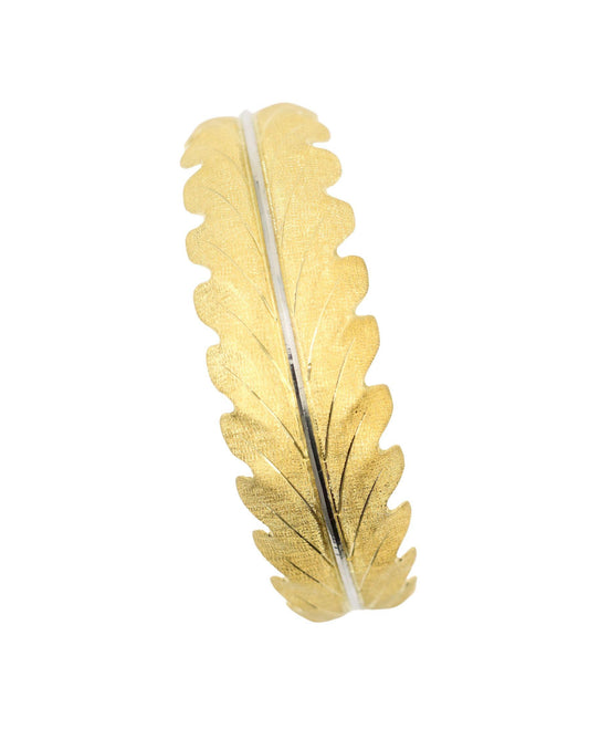 Buccellati 18K Gold Leaf Motif Cuff Bracelet