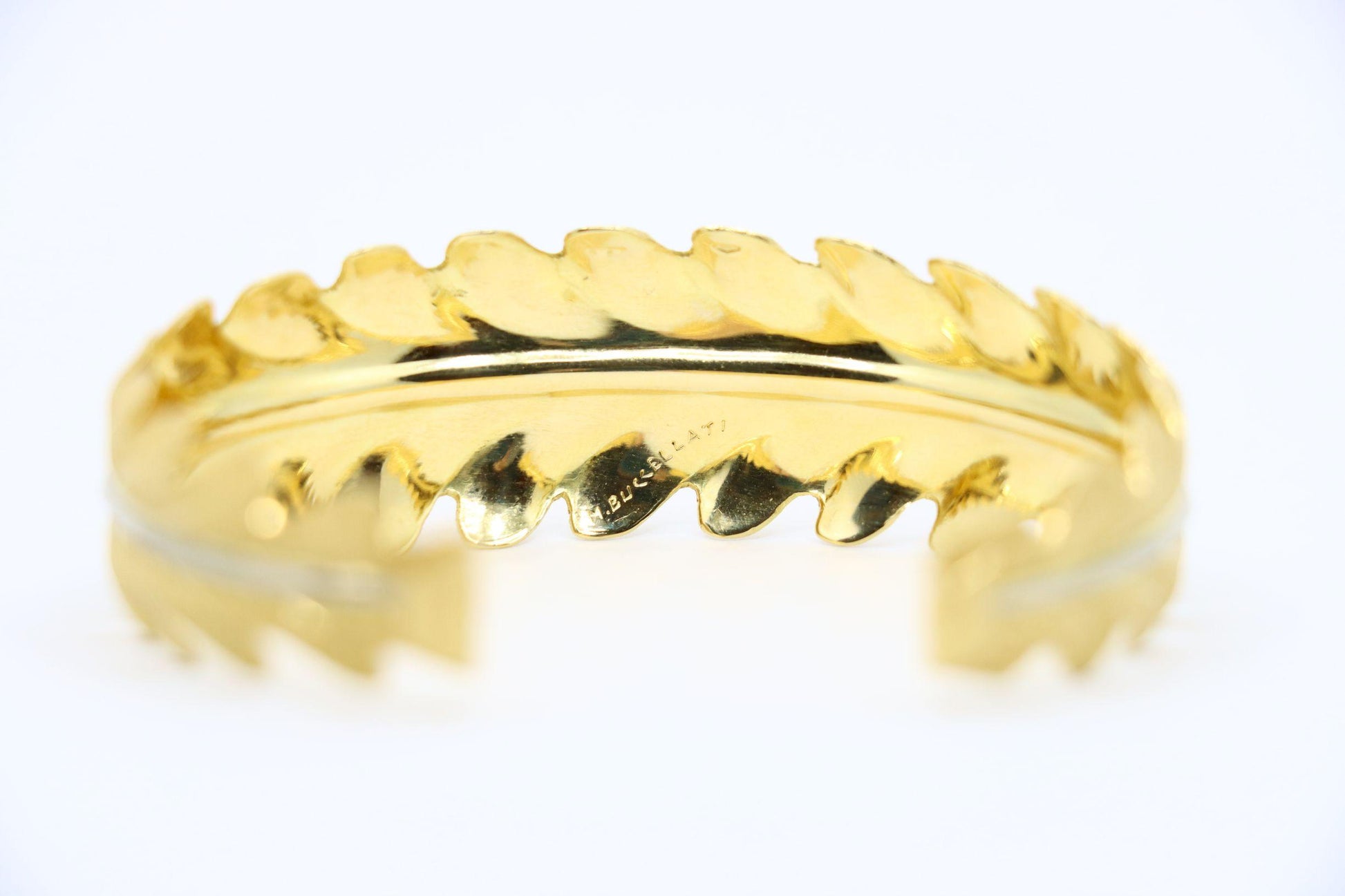 Buccellati 18K Gold Leaf Motif Cuff Bracelet