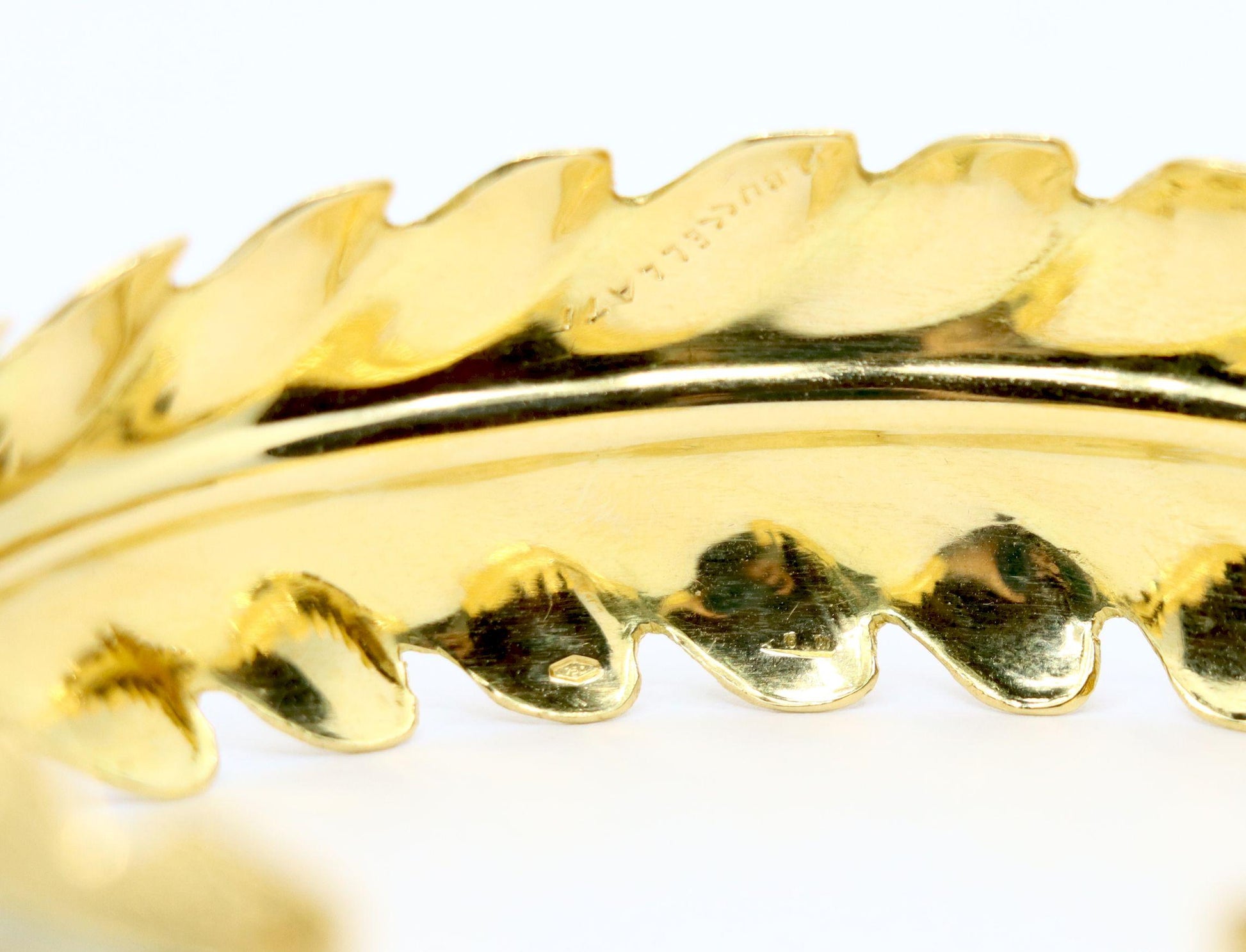 Buccellati 18K Gold Leaf Motif Cuff Bracelet
