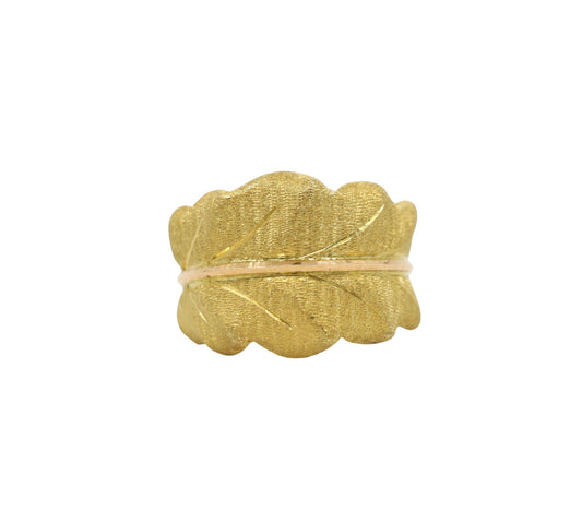 Buccellati 18K Gold Leaf Motif Ring