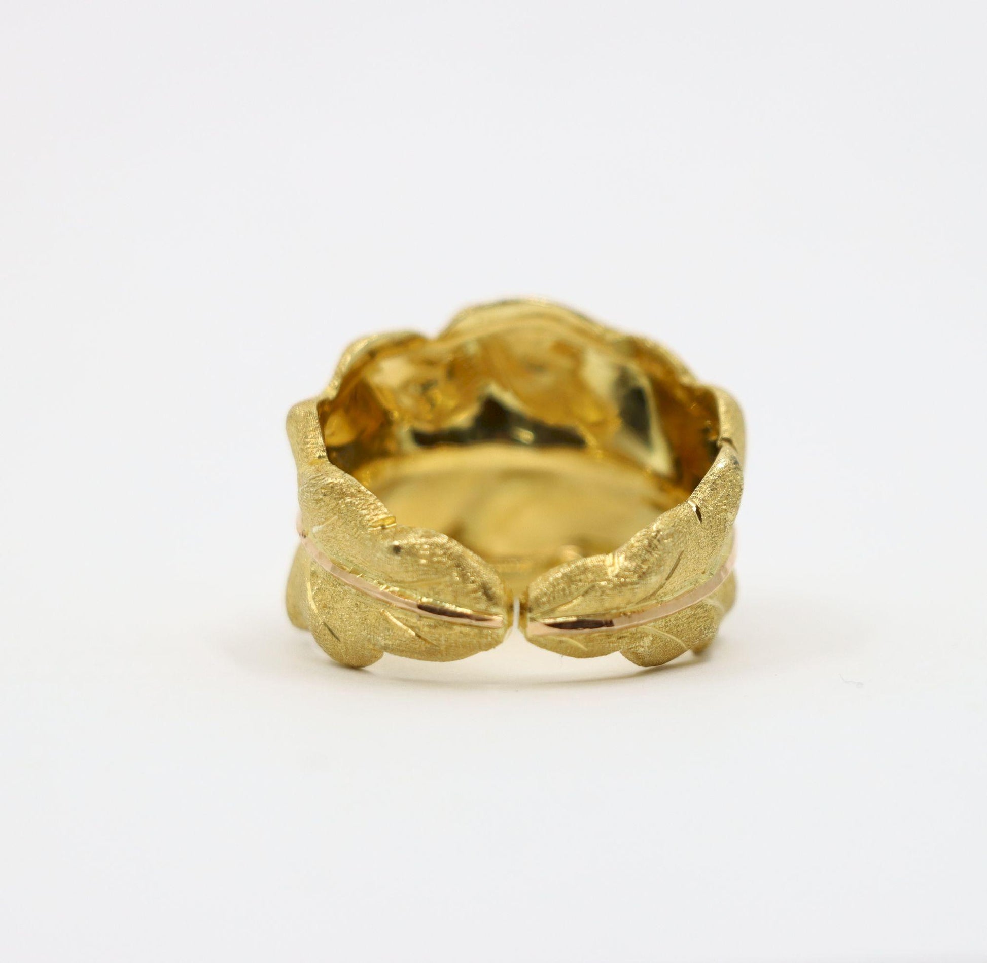 Buccellati 18K Gold Leaf Motif Ring
