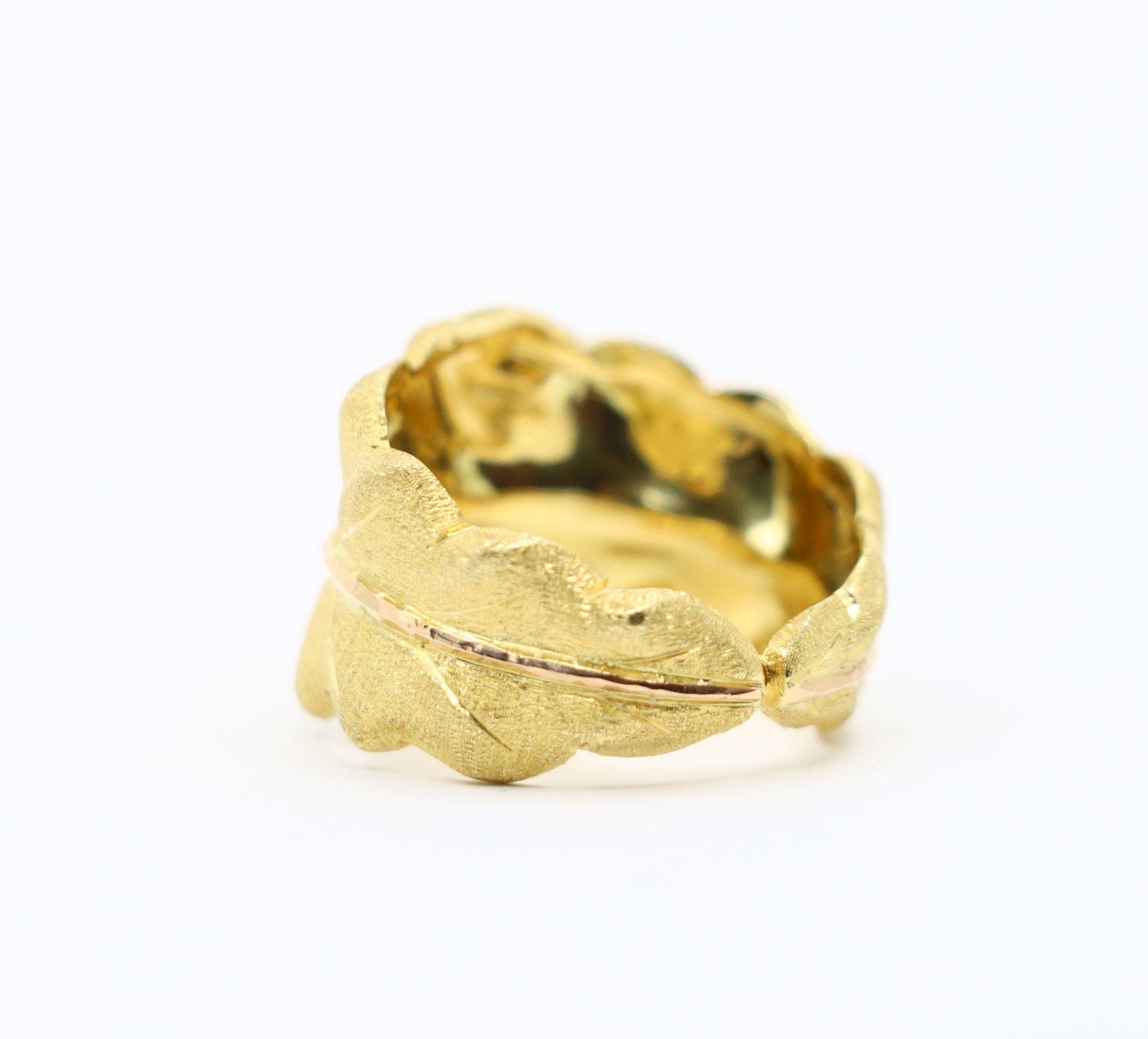 Buccellati 18K Gold Leaf Motif Ring