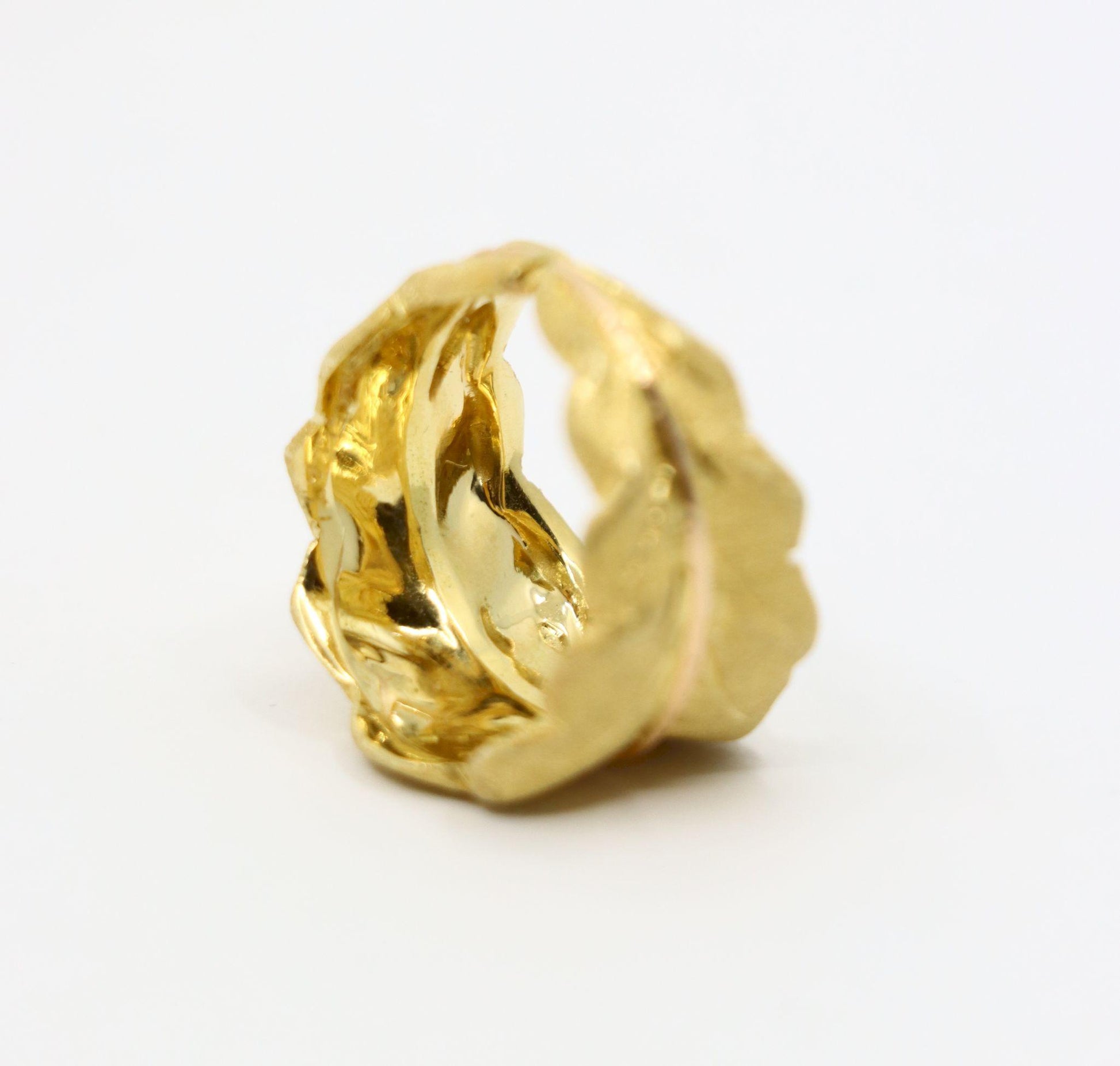 Buccellati 18K Gold Leaf Motif Ring