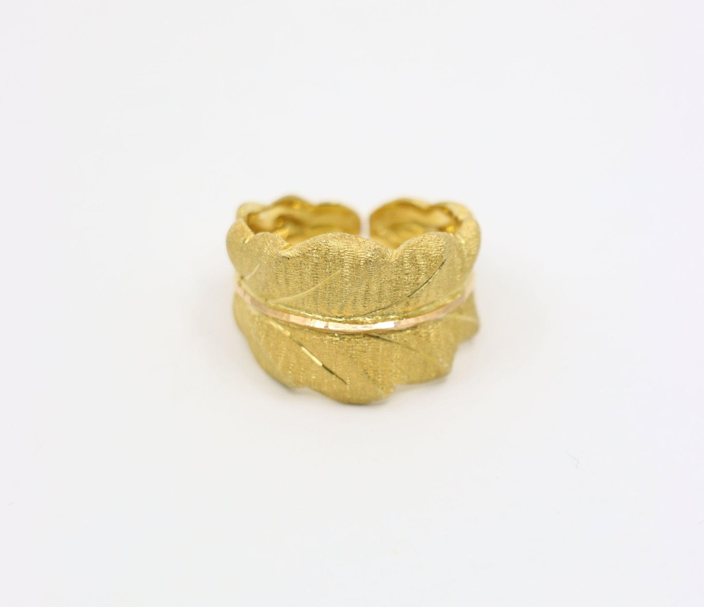 Buccellati 18K Gold Leaf Motif Ring