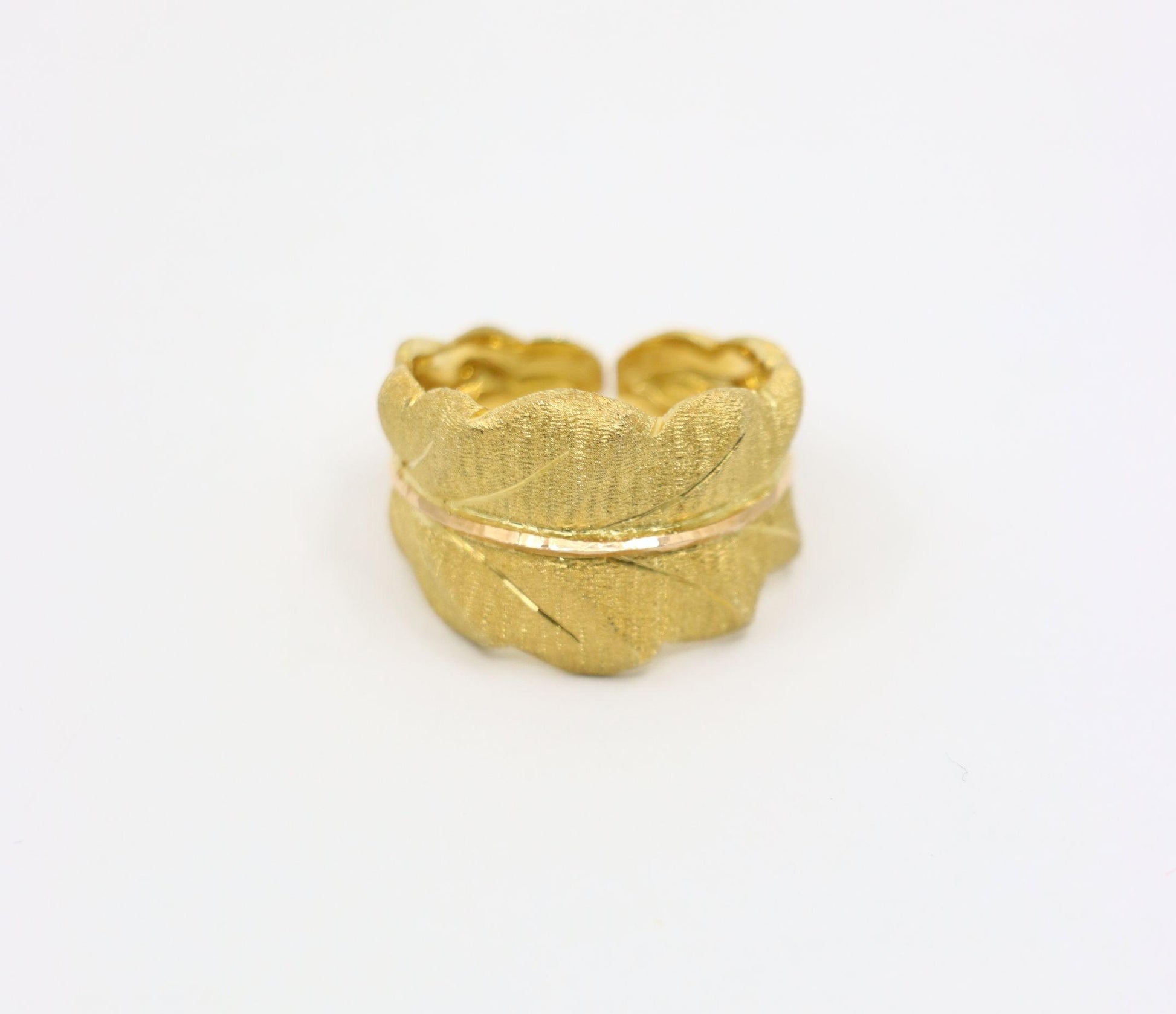Buccellati 18K Gold Leaf Motif Ring