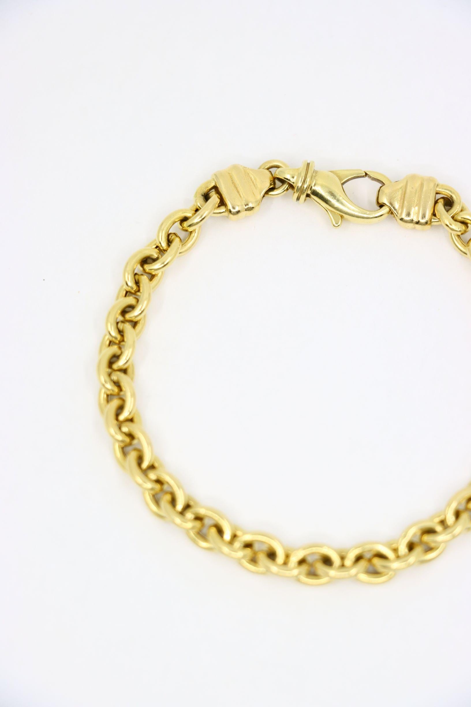 Vintage 18K Gold Chain Bracelet