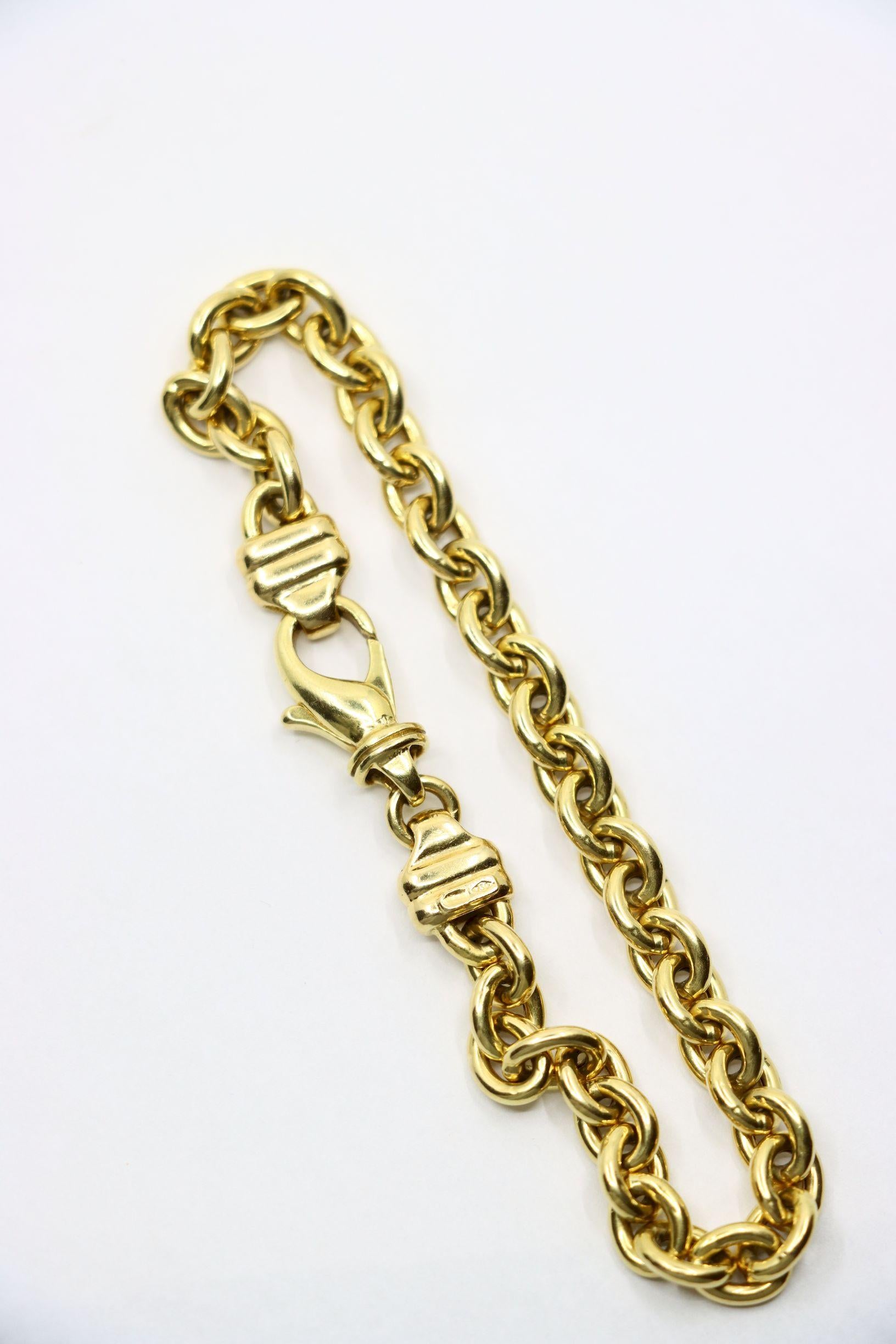 Vintage 18K Gold Chain Bracelet