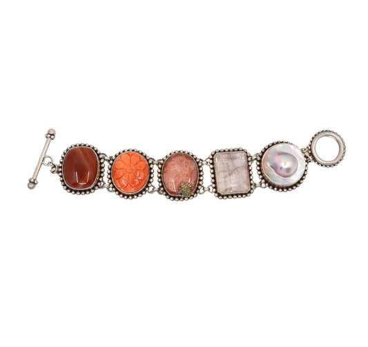 Stephen Dweck Sterling Multistone Station Bracelet