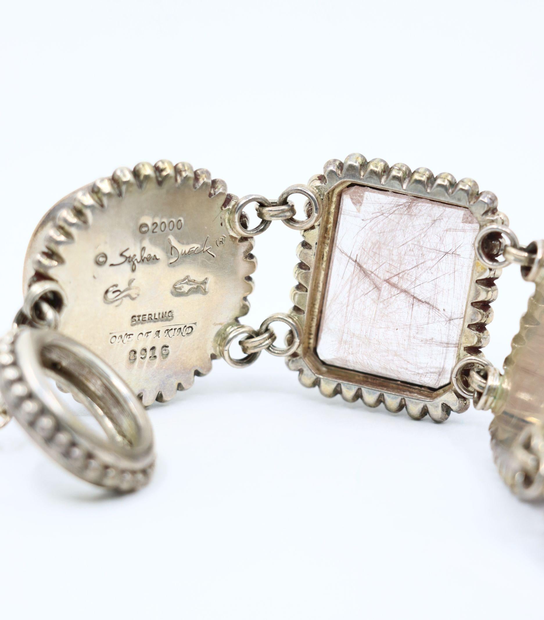 Stephen Dweck Sterling Multistone Station Bracelet