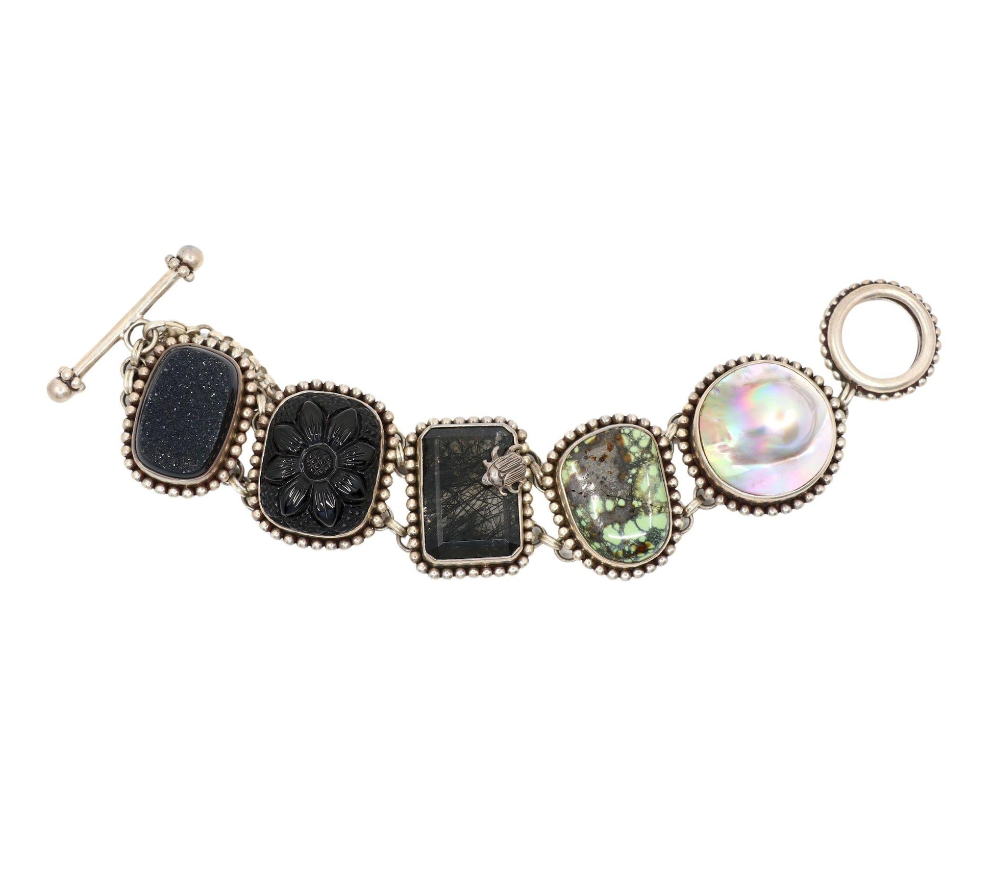 Stephen Dweck Sterling Multistone Station Bracelet