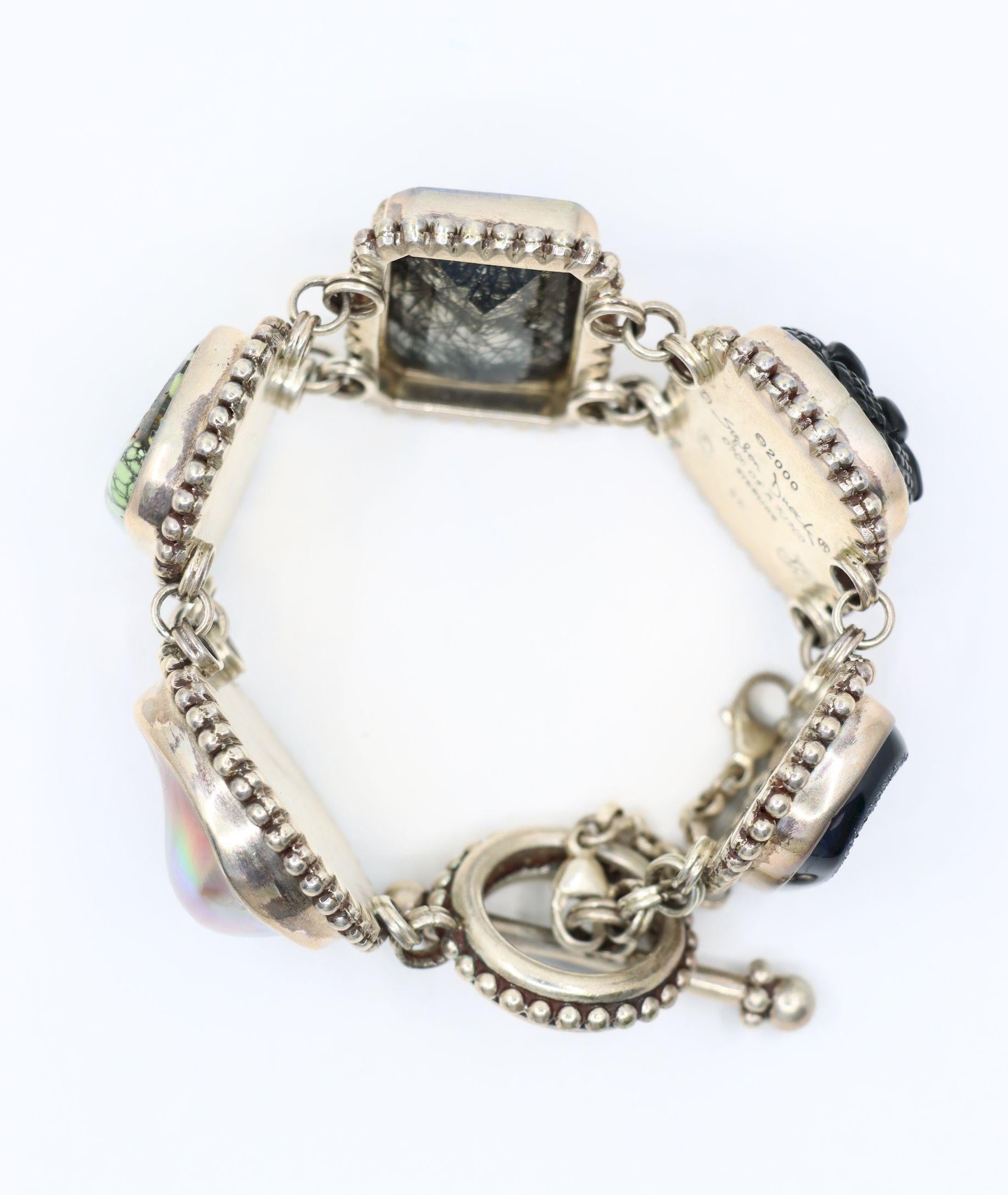 Stephen Dweck Sterling Multistone Station Bracelet