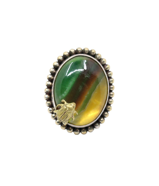 Stephen Dweck Sterling Gemstone Adam Beetle Ring