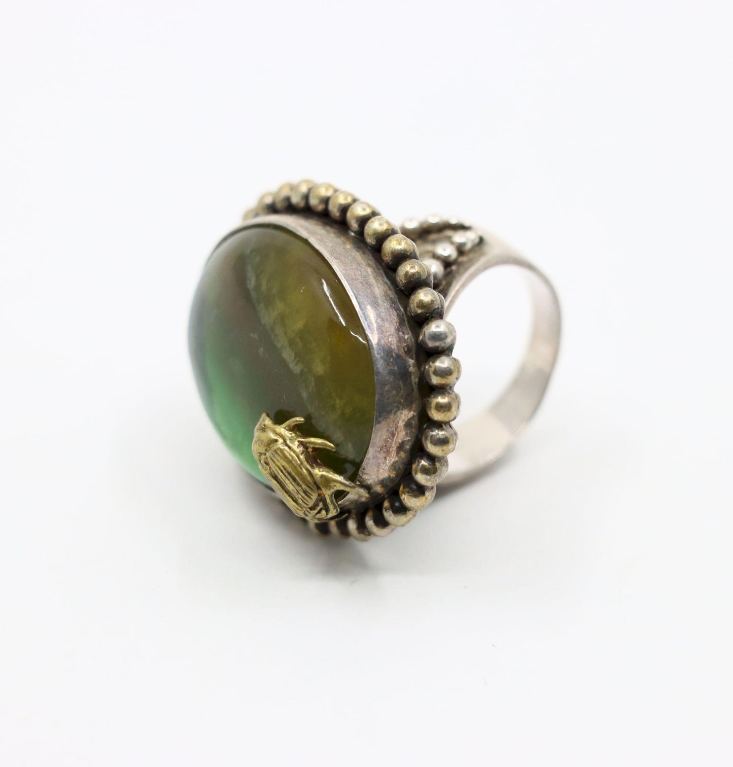 Stephen Dweck Sterling Gemstone Adam Beetle Ring