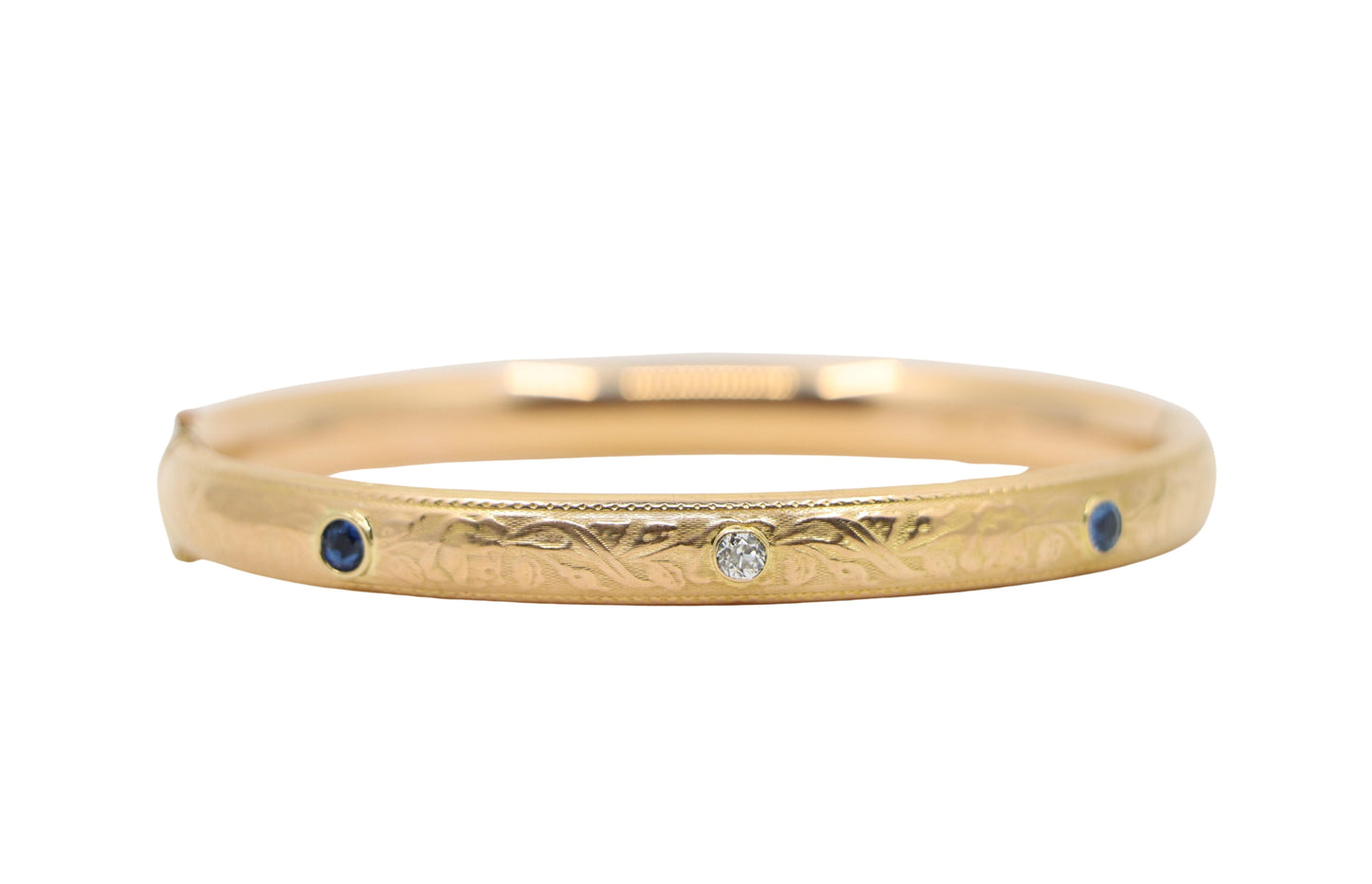 14K Gold Sapphire Diamond Bracelet