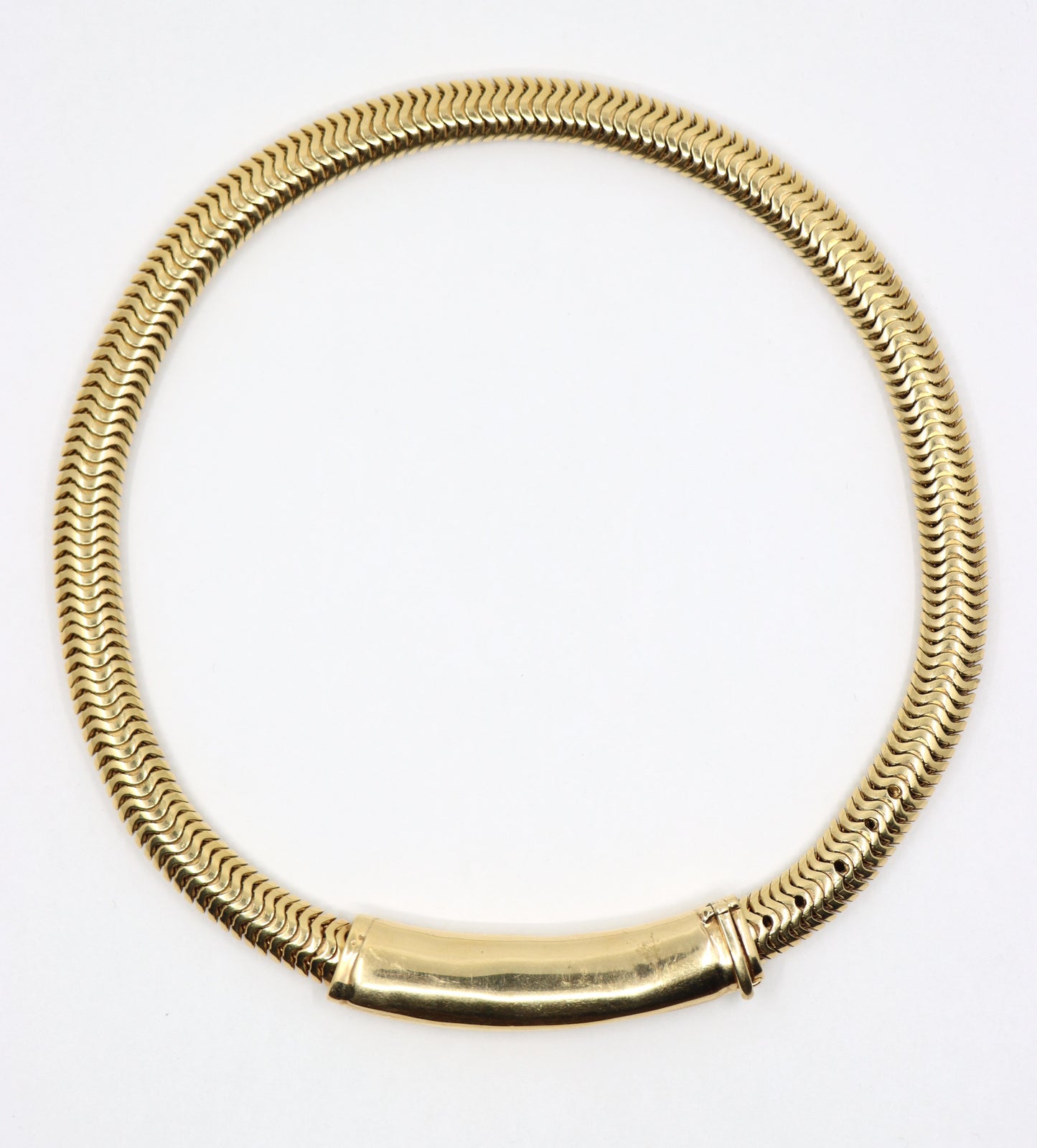 Retro 14K Gold Diamonds Ruby Choker Necklace