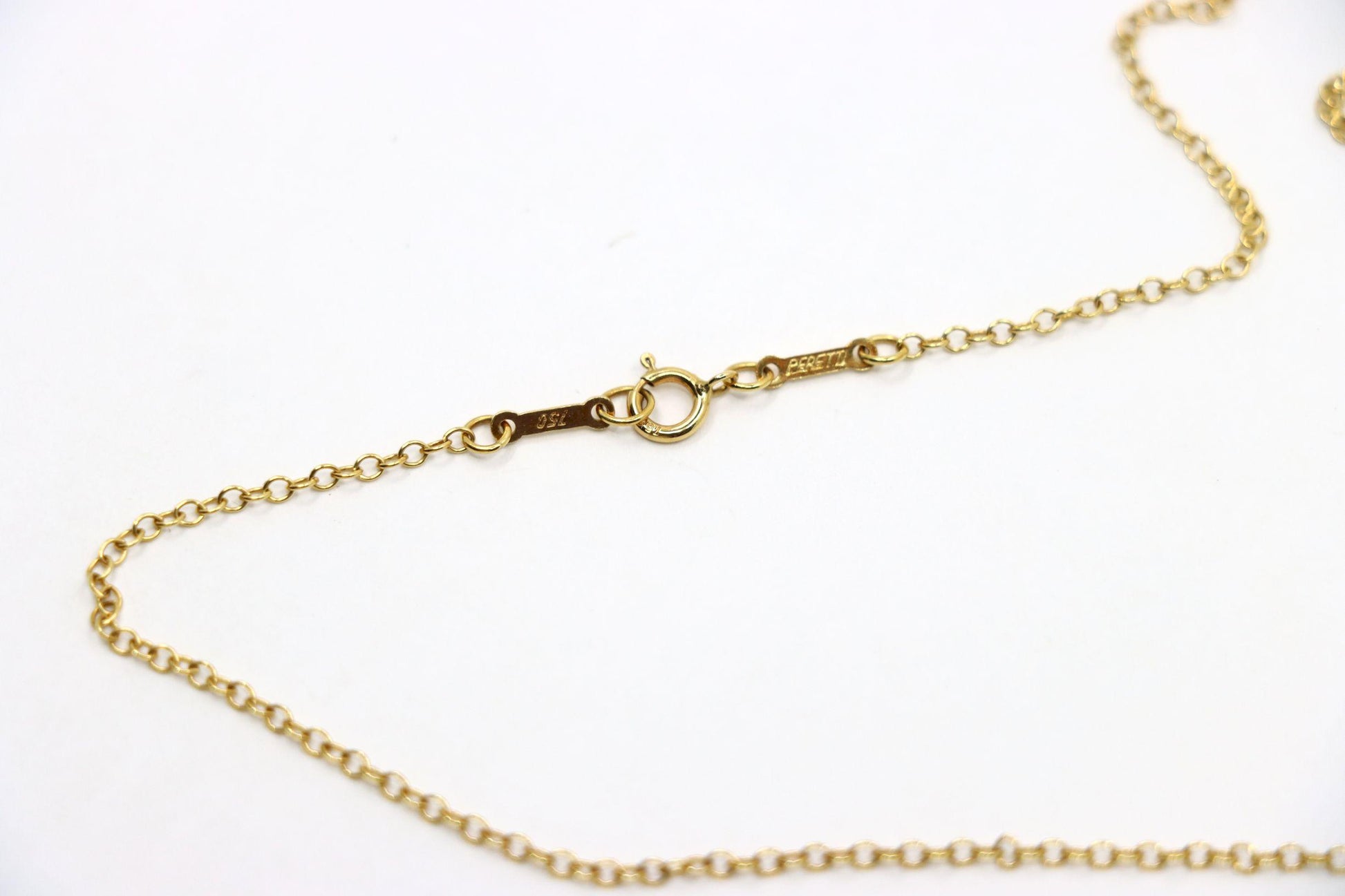 Tiffany & Co. 18K Gold Elsa Peretti Open Heart Pendant Necklace