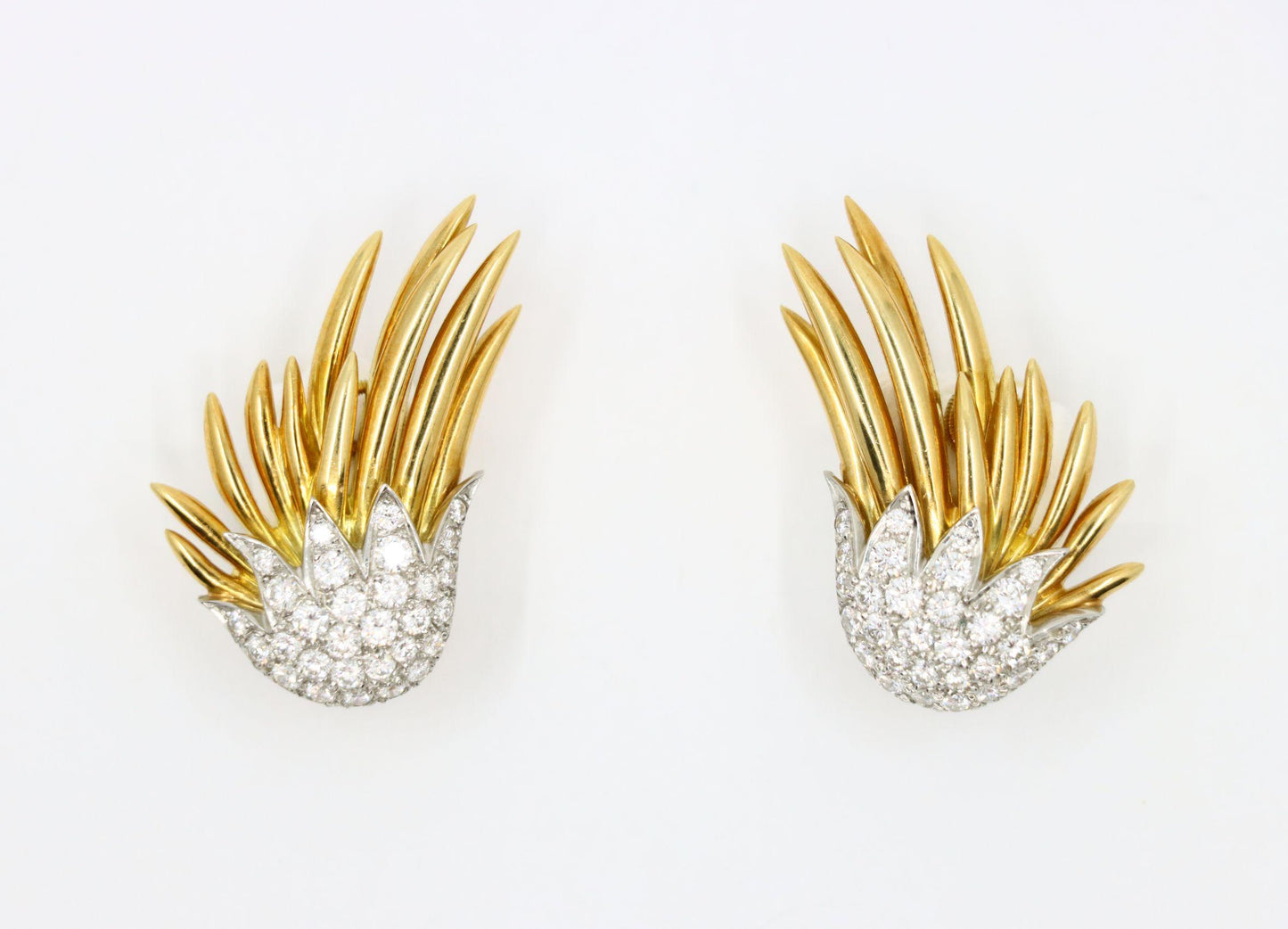 Tiffany & Co. 18K Gold Jean Schlumberger Flame Earrings