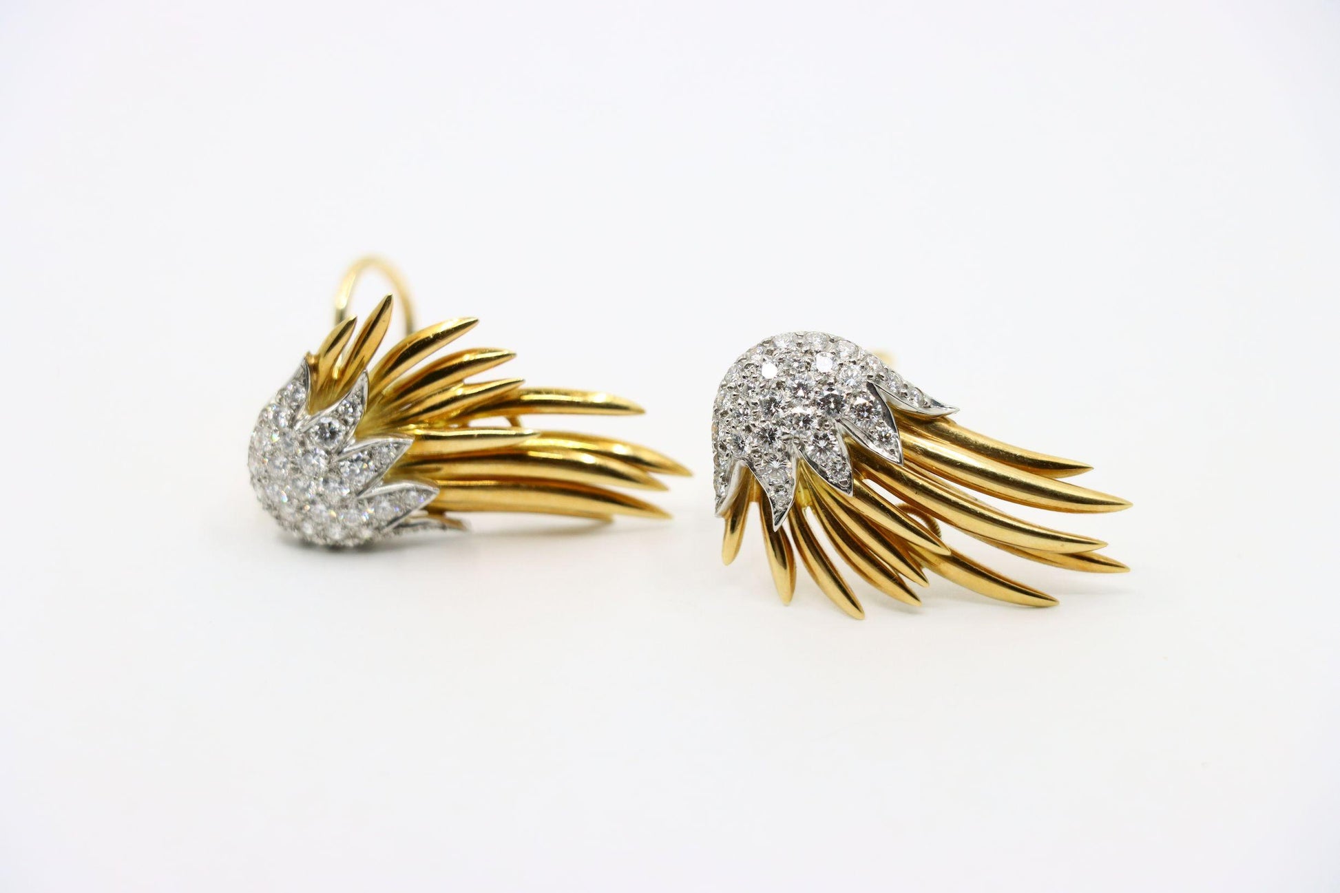 Tiffany & Co. 18K Gold Jean Schlumberger Flame Earrings