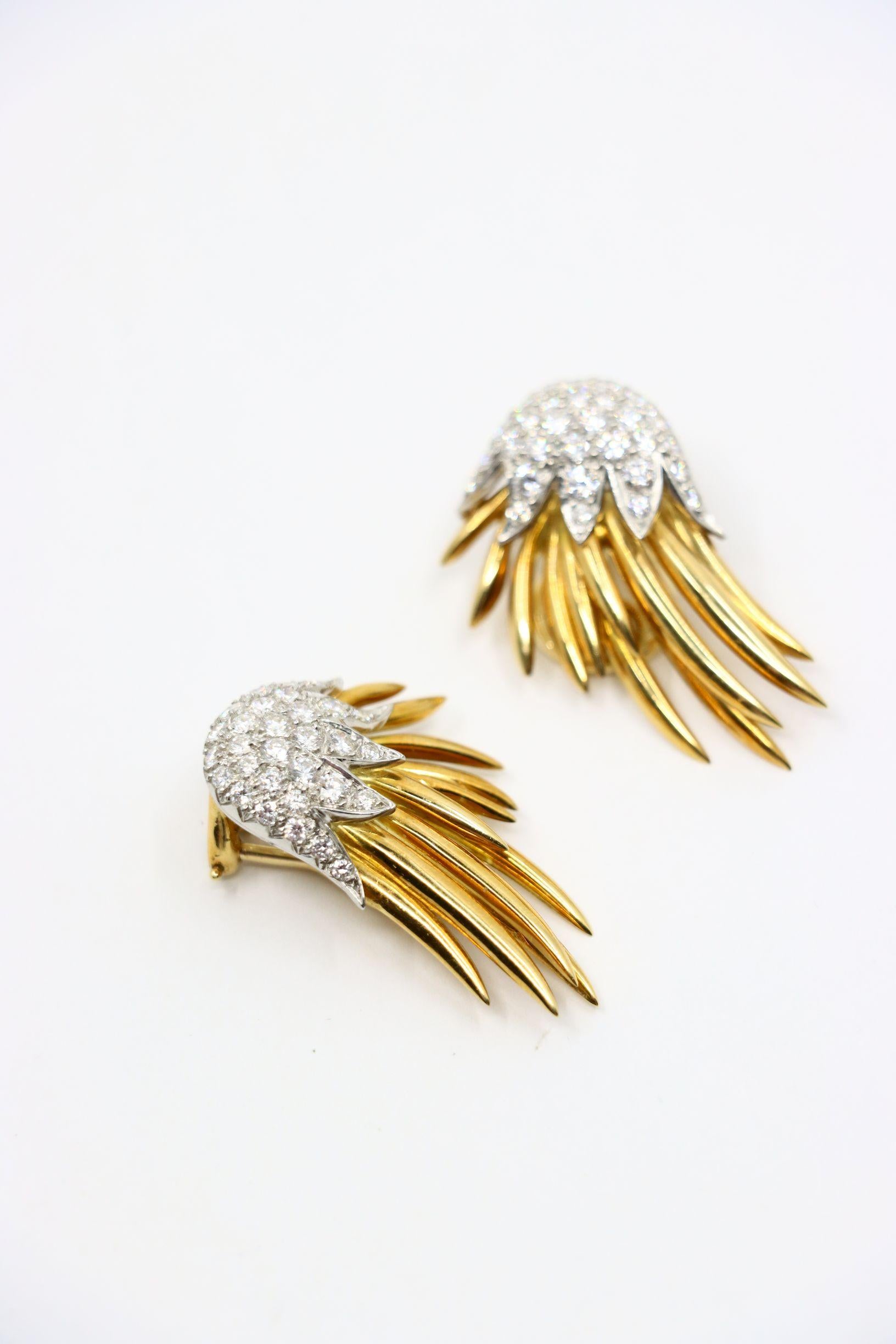 Tiffany & Co. 18K Gold Jean Schlumberger Flame Earrings