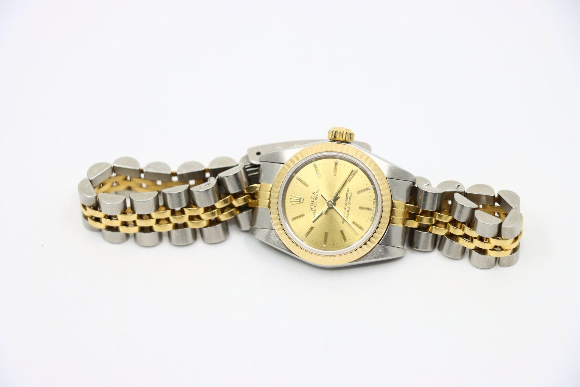 Rolex 18K Gold Oyster Perpetual Ladies Watch