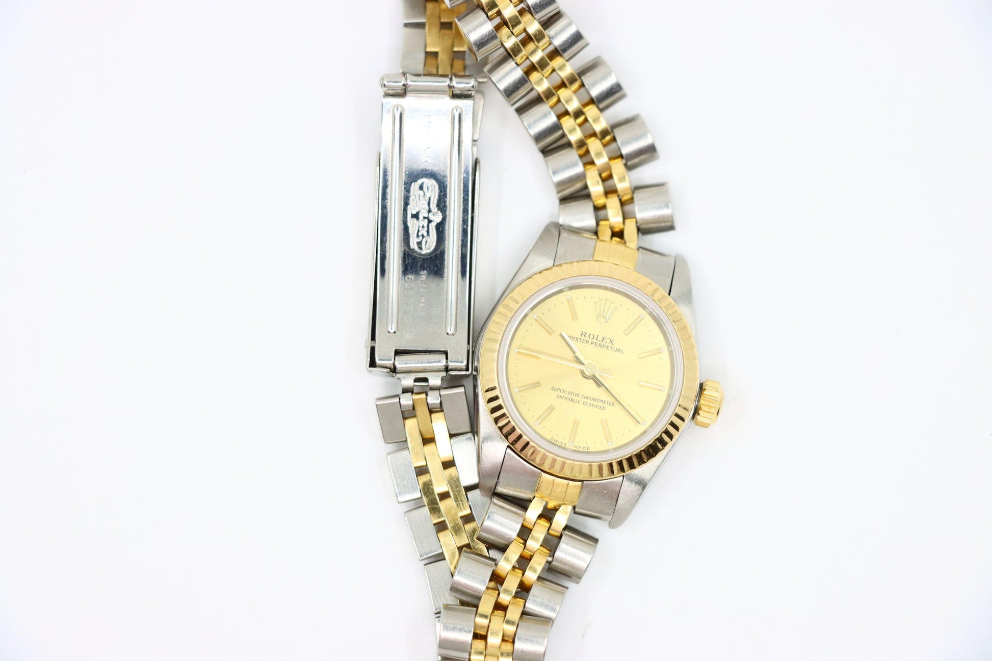 Rolex 18K Gold Oyster Perpetual Ladies Watch