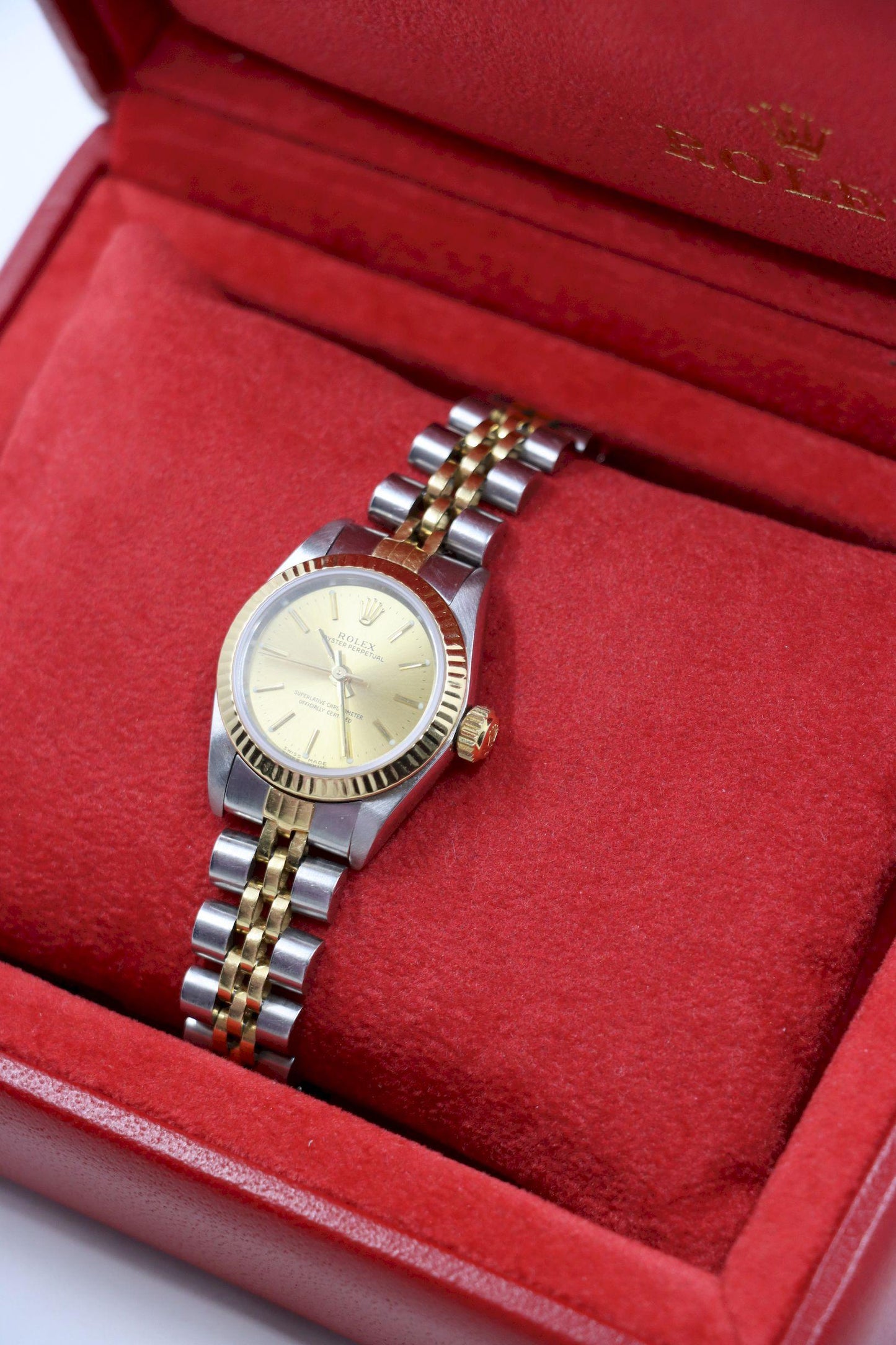 Rolex 18K Gold Oyster Perpetual Ladies Watch