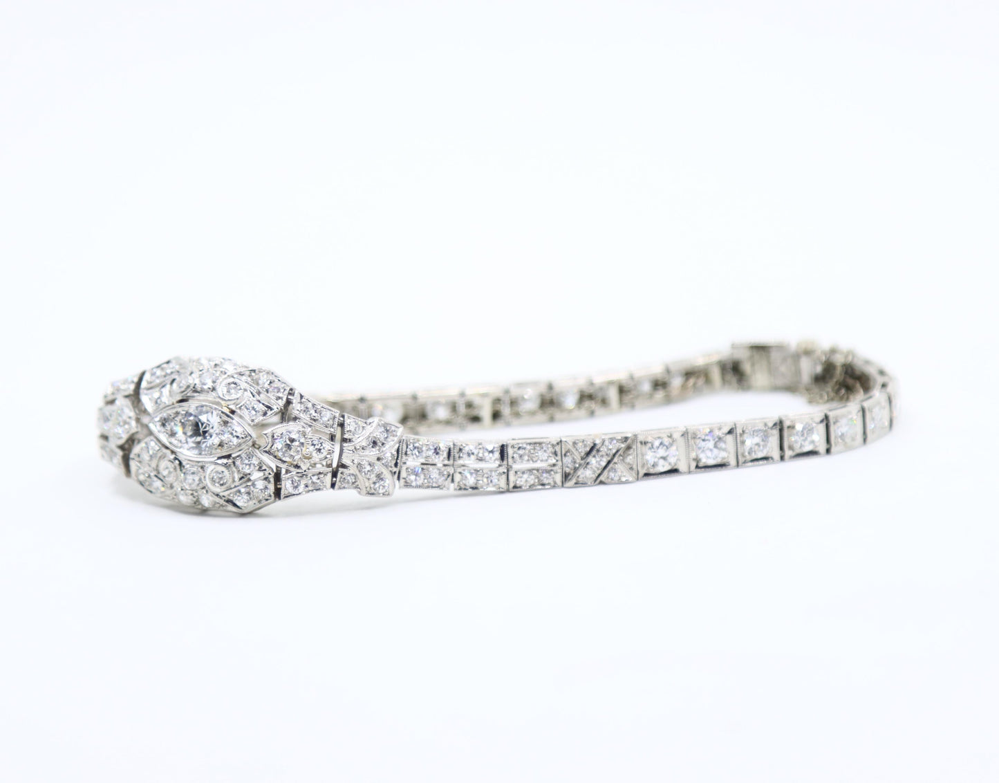 Art Deco Platinum Diamonds Bracelet