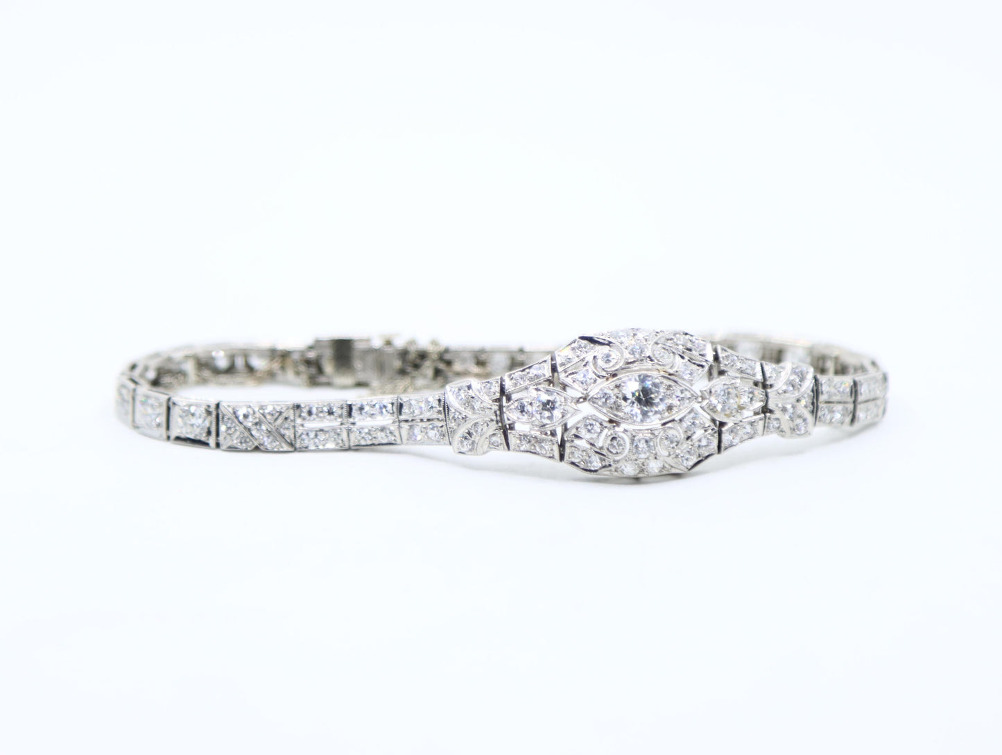 Art Deco Platinum Diamonds Bracelet
