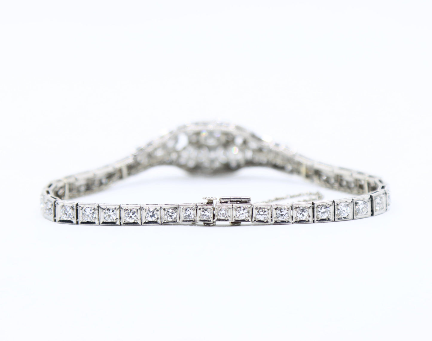 Art Deco Platinum Diamonds Bracelet