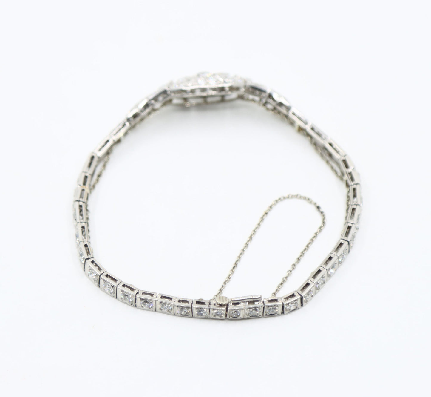 Art Deco Platinum Diamonds Bracelet