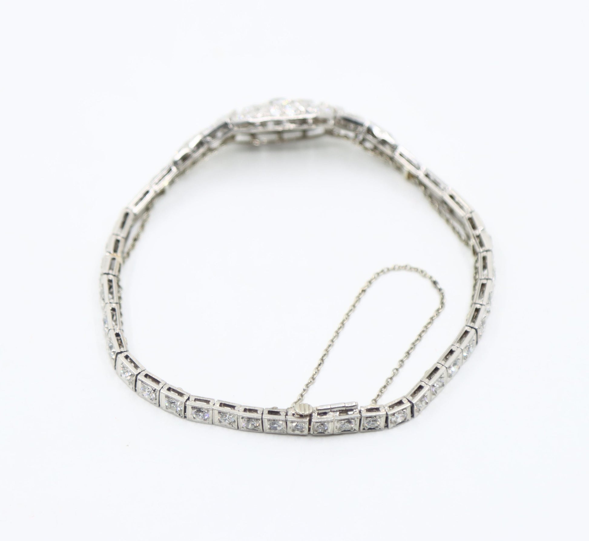 Art Deco Platinum Diamonds Bracelet