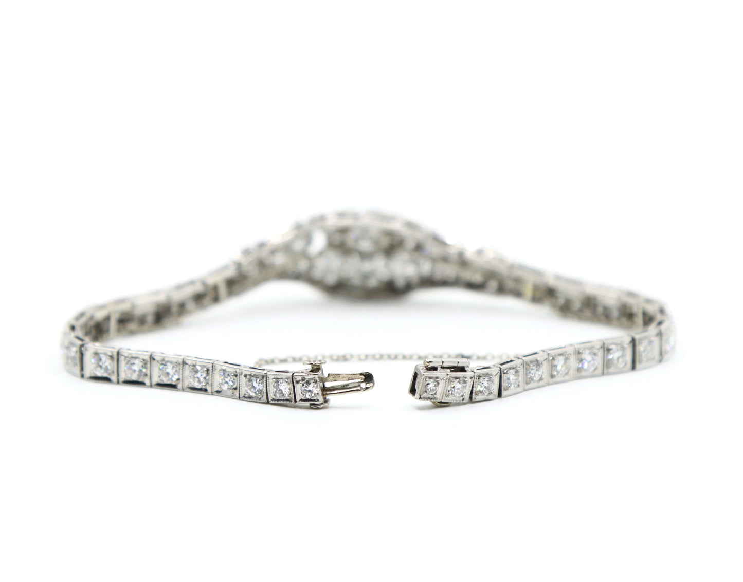 Art Deco Platinum Diamonds Bracelet