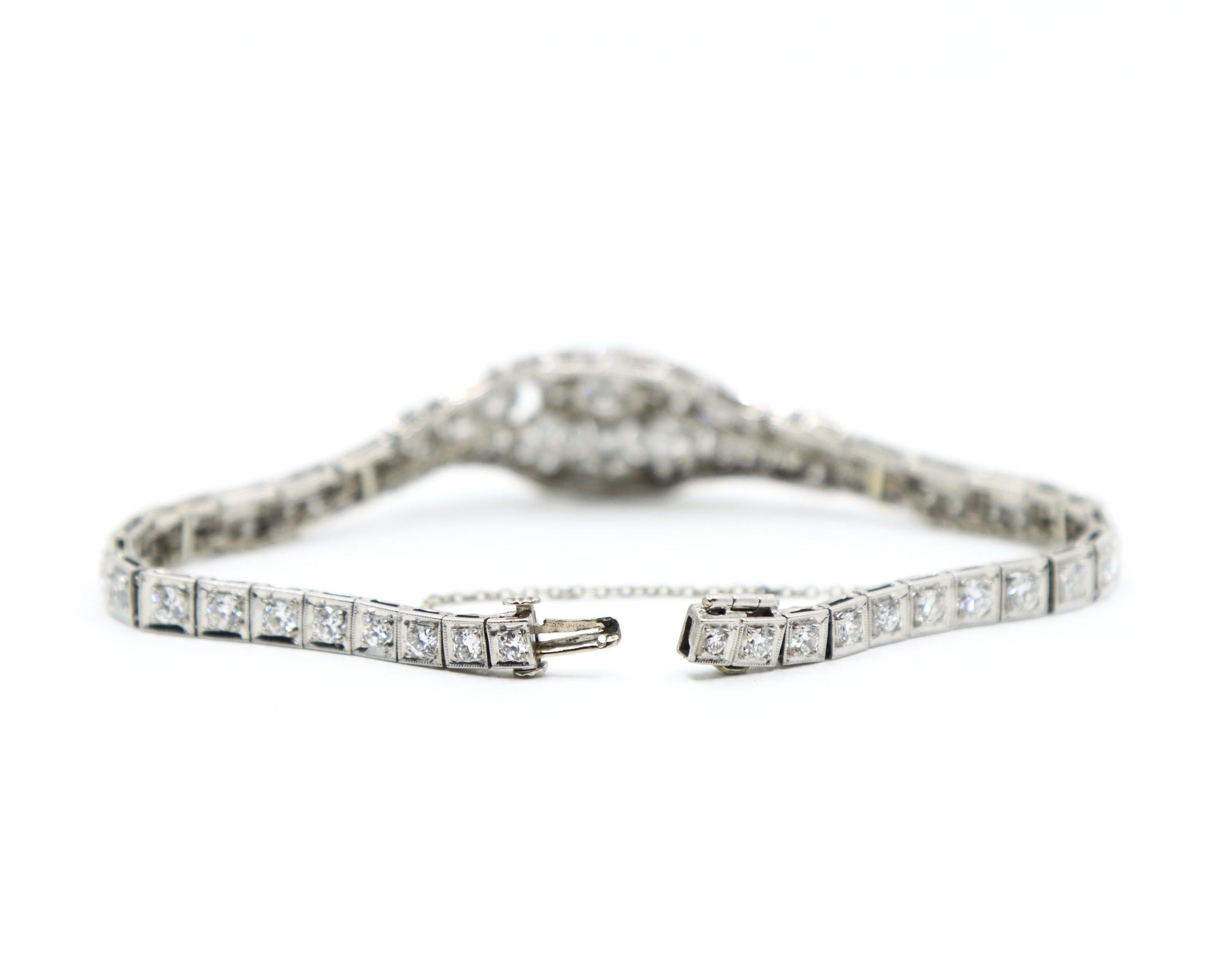 Art Deco Platinum Diamonds Bracelet