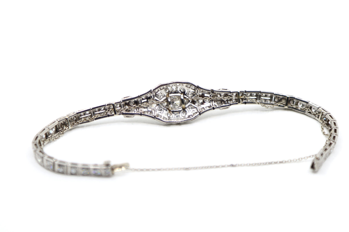 Art Deco Platinum Diamonds Bracelet