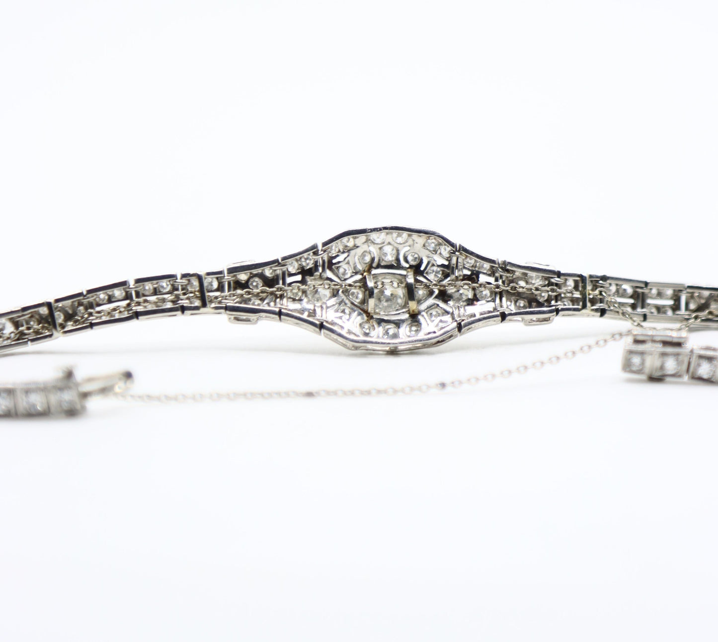 Art Deco Platinum Diamonds Bracelet