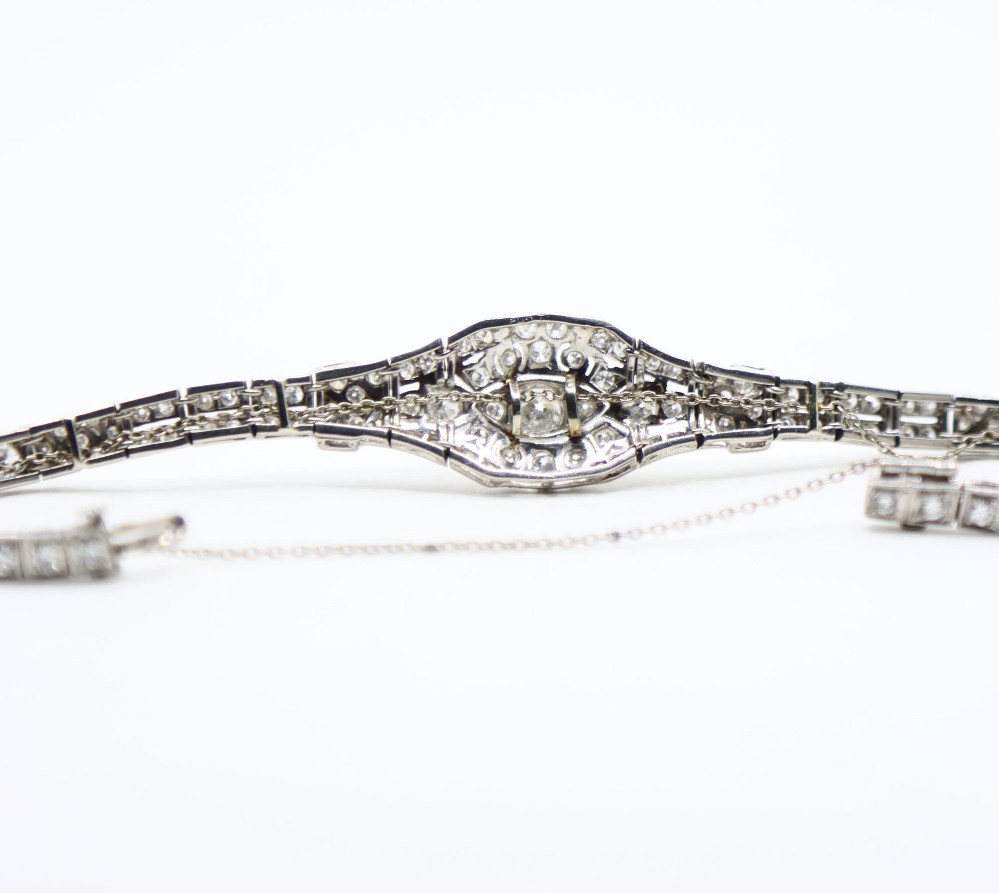 Art Deco Platinum Diamonds Bracelet