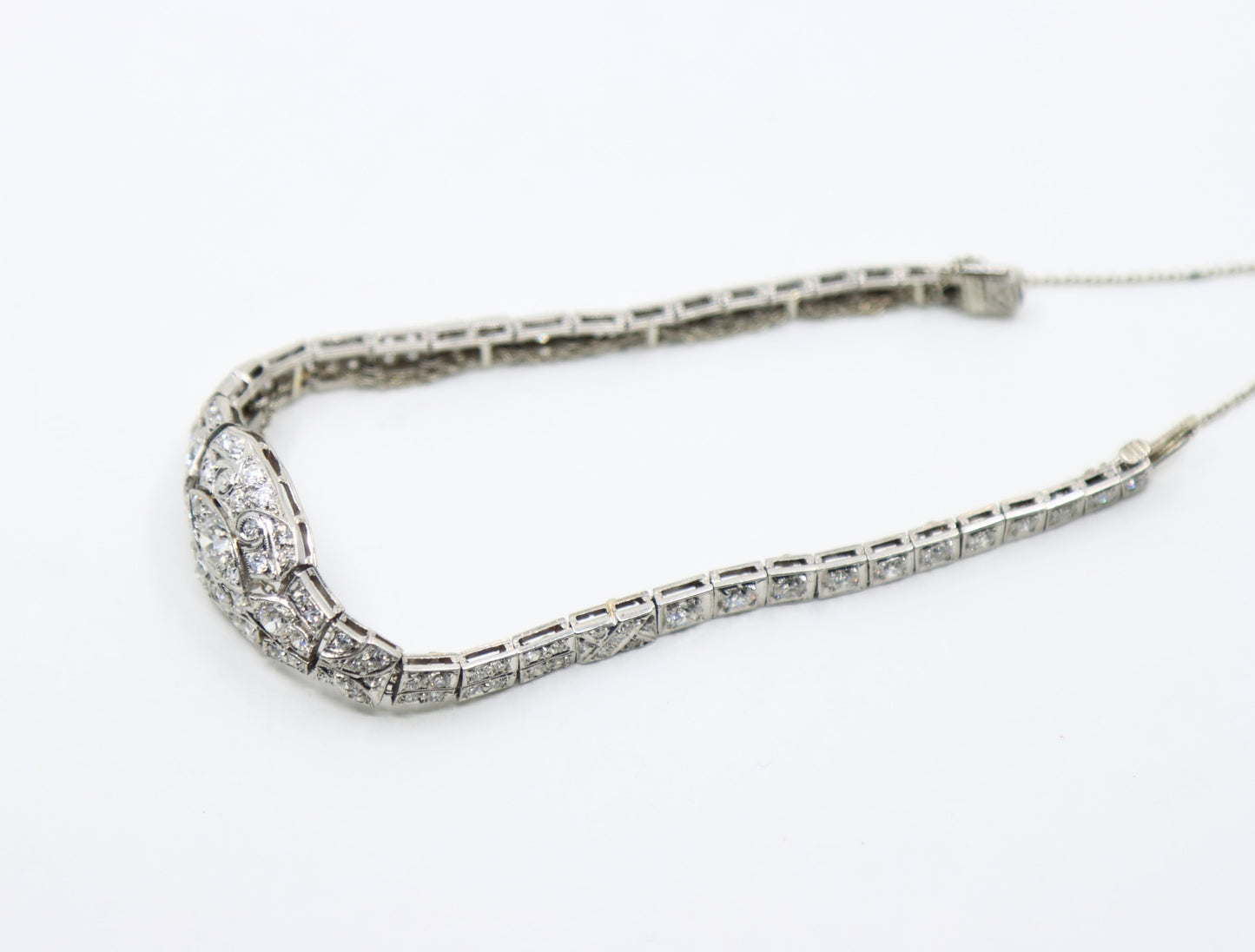 Art Deco Platinum Diamonds Bracelet