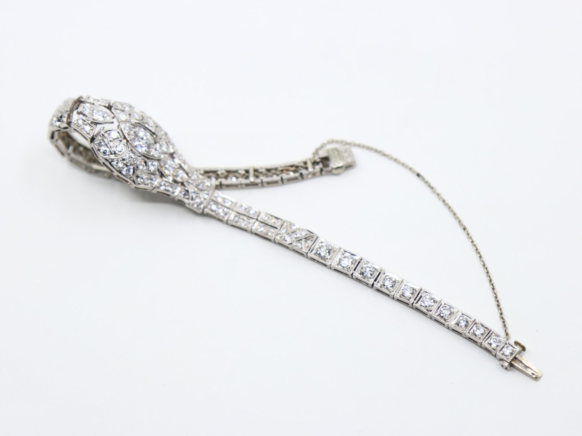Art Deco Platinum Diamonds Bracelet