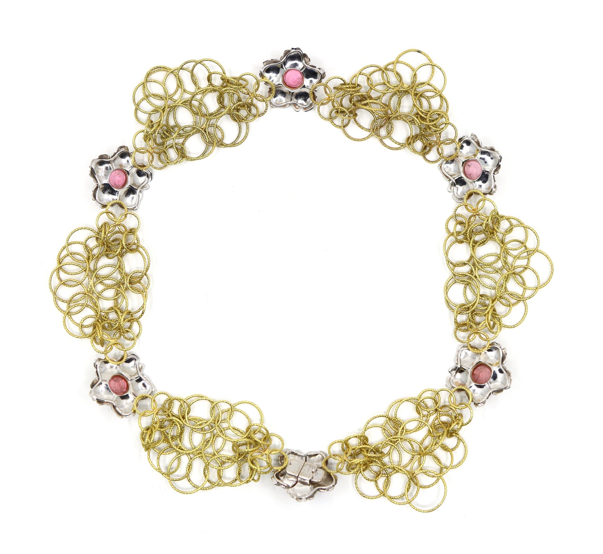 Buccellati 18K Yellow & White Gold Olympia Pink Tourmaline Necklace