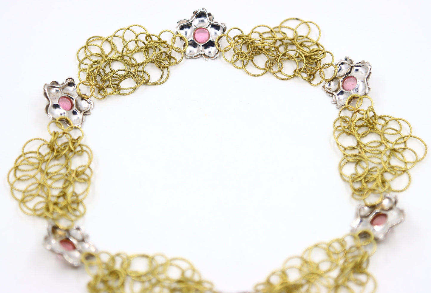 Buccellati 18K Yellow & White Gold Olympia Pink Tourmaline Necklace