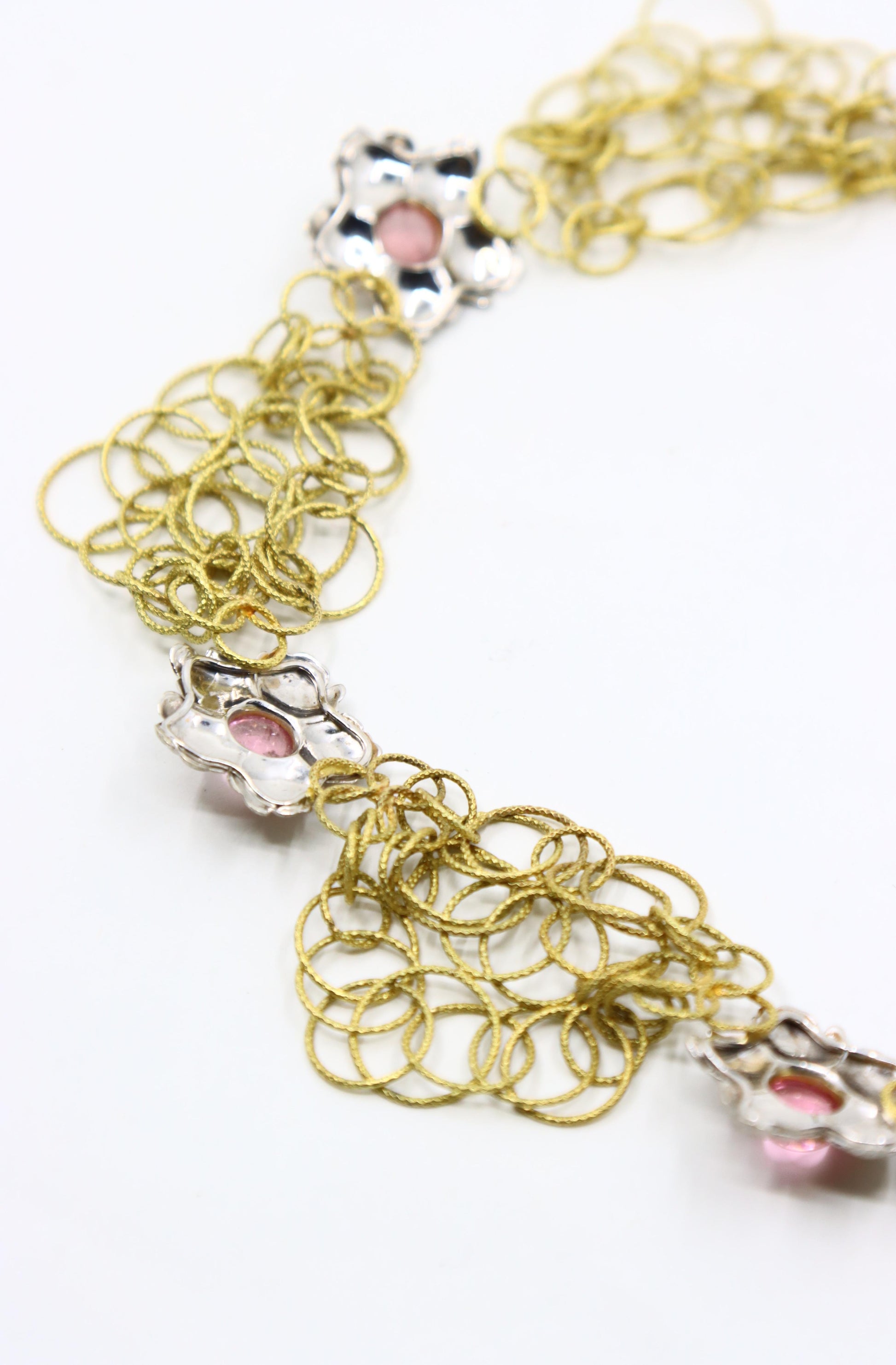 Buccellati 18K Yellow & White Gold Olympia Pink Tourmaline Necklace