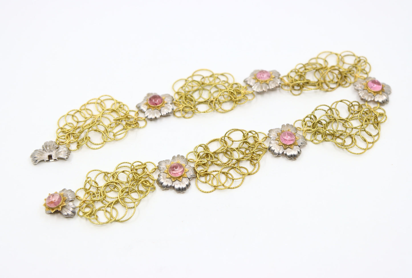Buccellati 18K Yellow & White Gold Olympia Pink Tourmaline Necklace